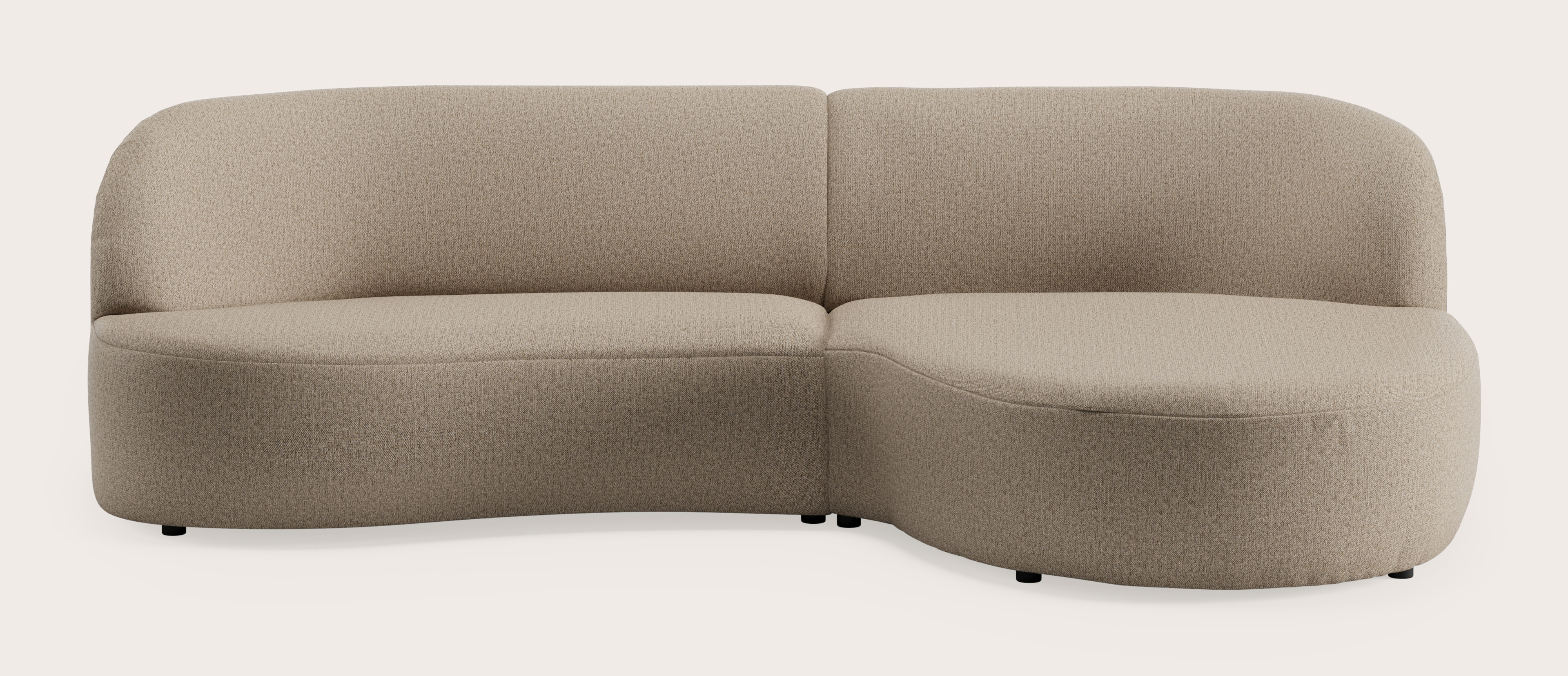 Tubo canapé d'angle 3,5 places en Brio tissu Sesame