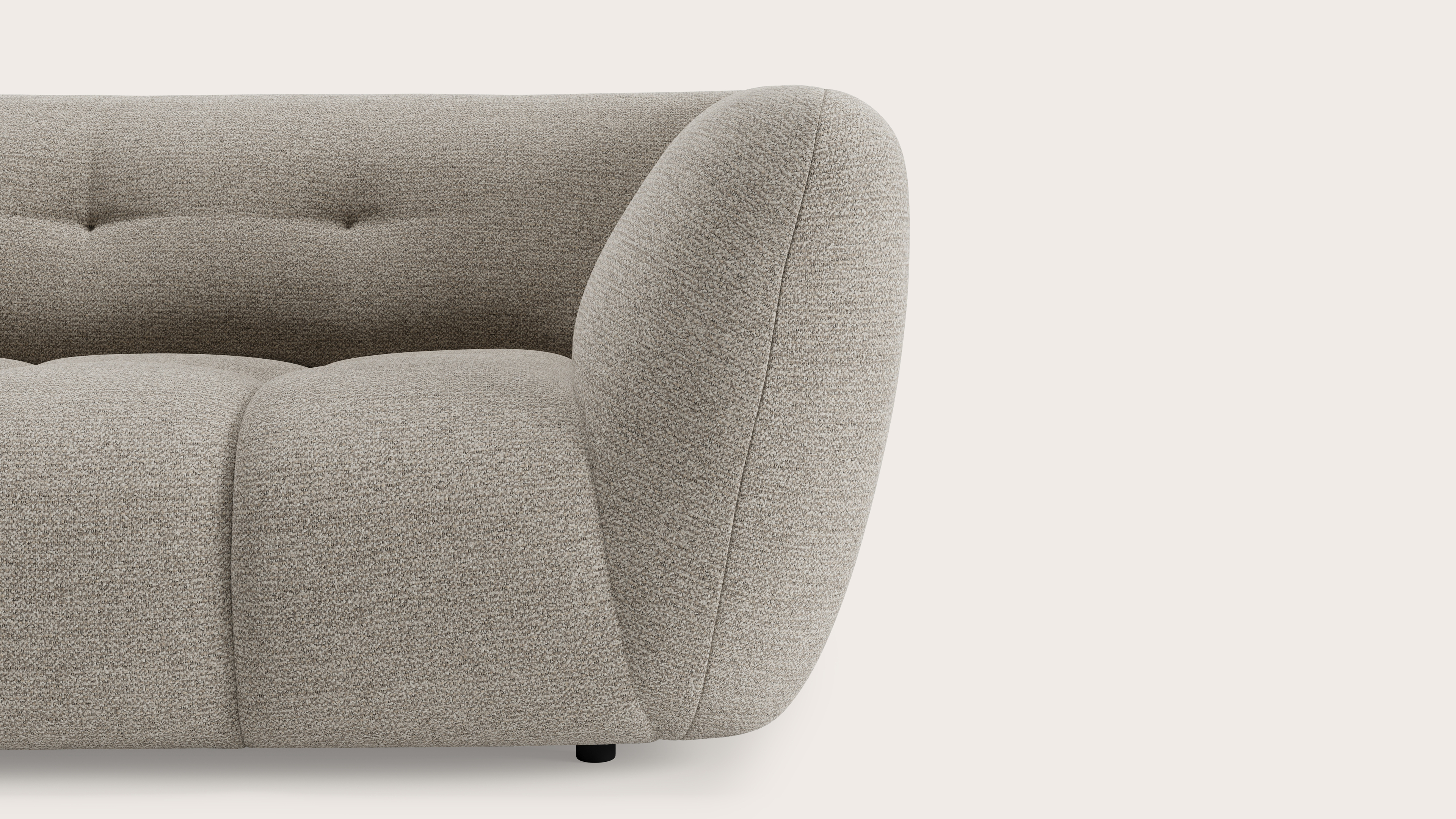Chubbi canapé d'angle 4 places en Fresco tissu Beige