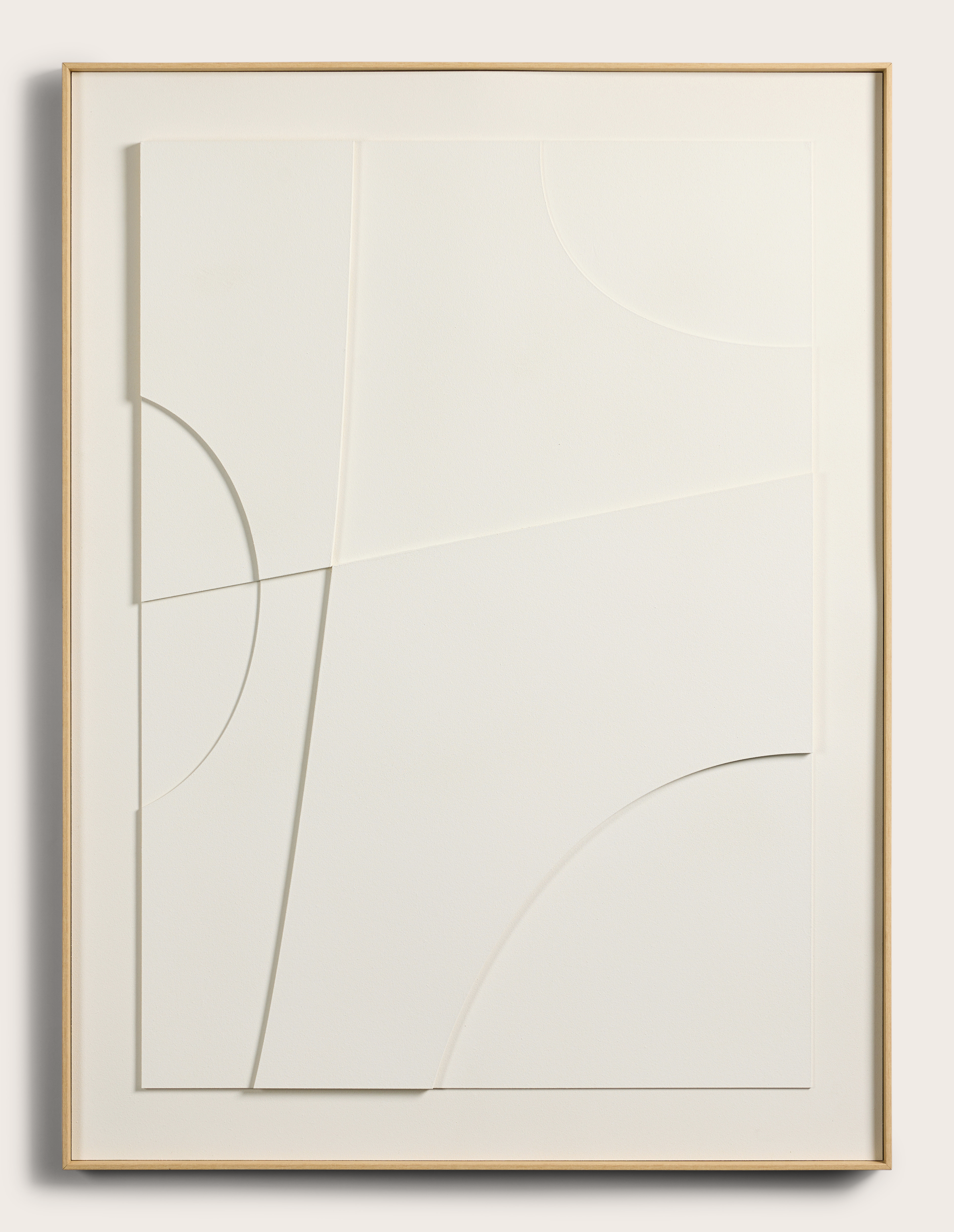 Relief III 3D wanddecoratie wit 90x120cm