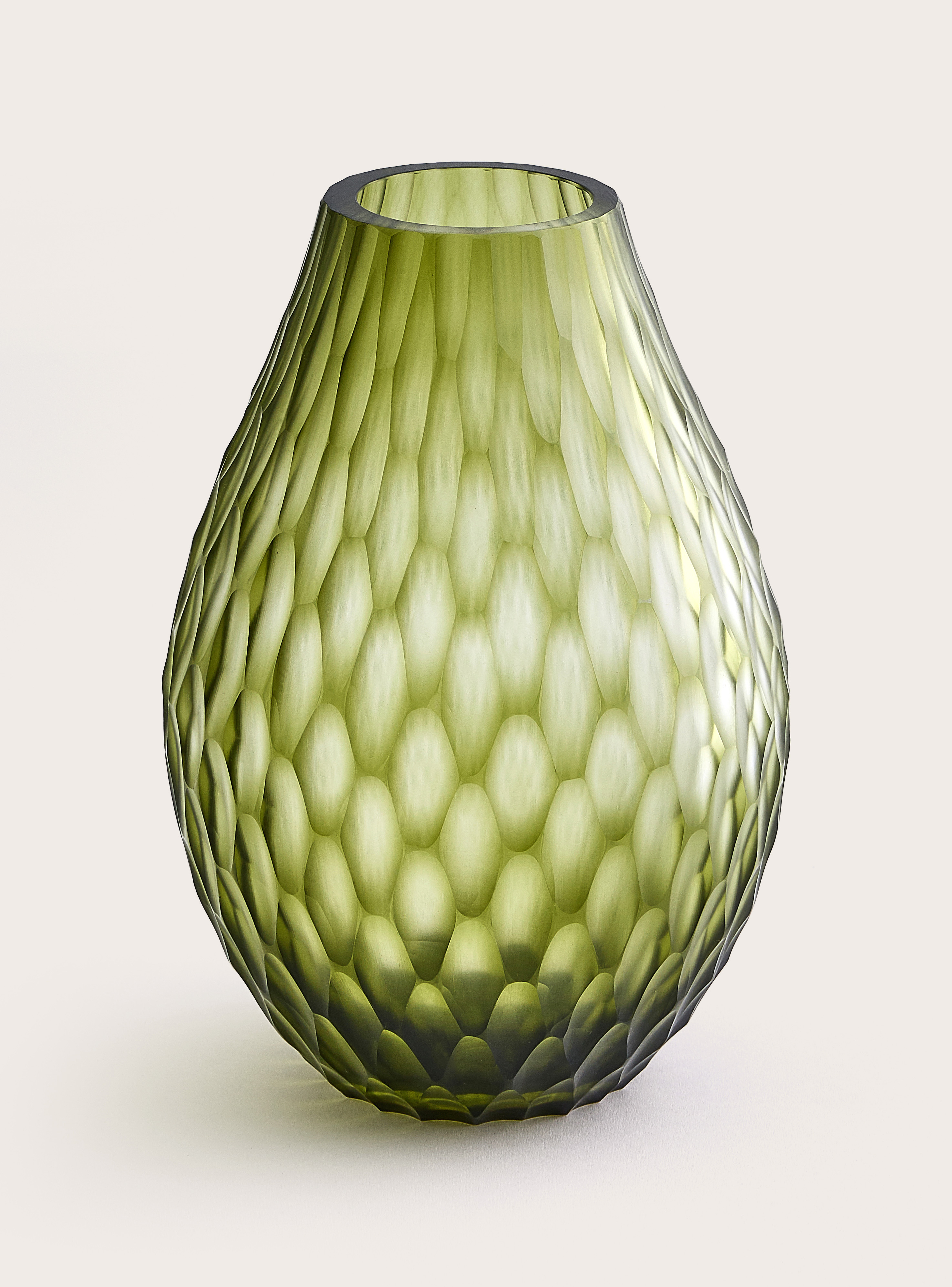 Astoria vaas glas Unripe Green Ø14xH21cm