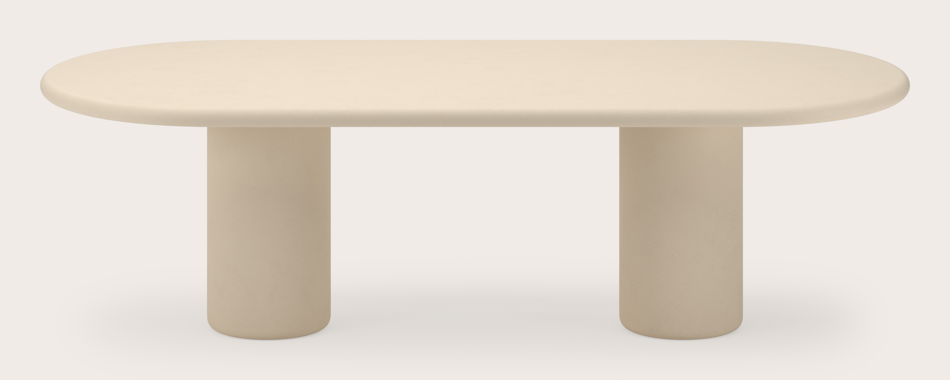 Table de salle à manger Artisano avec plateau Artisano ovale plat en Claylime couleur Moonglade