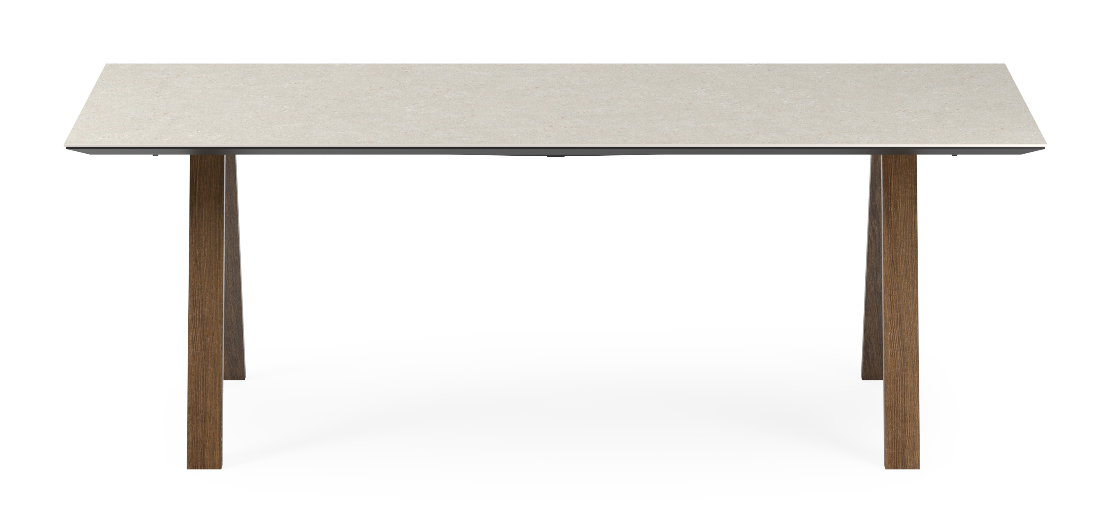 Table de salle à manger Tiendo armature en chêne fumé avec plateau Ceramo rectangulaire en céramique en couleur Shilin 220 x 100 x 77 cm