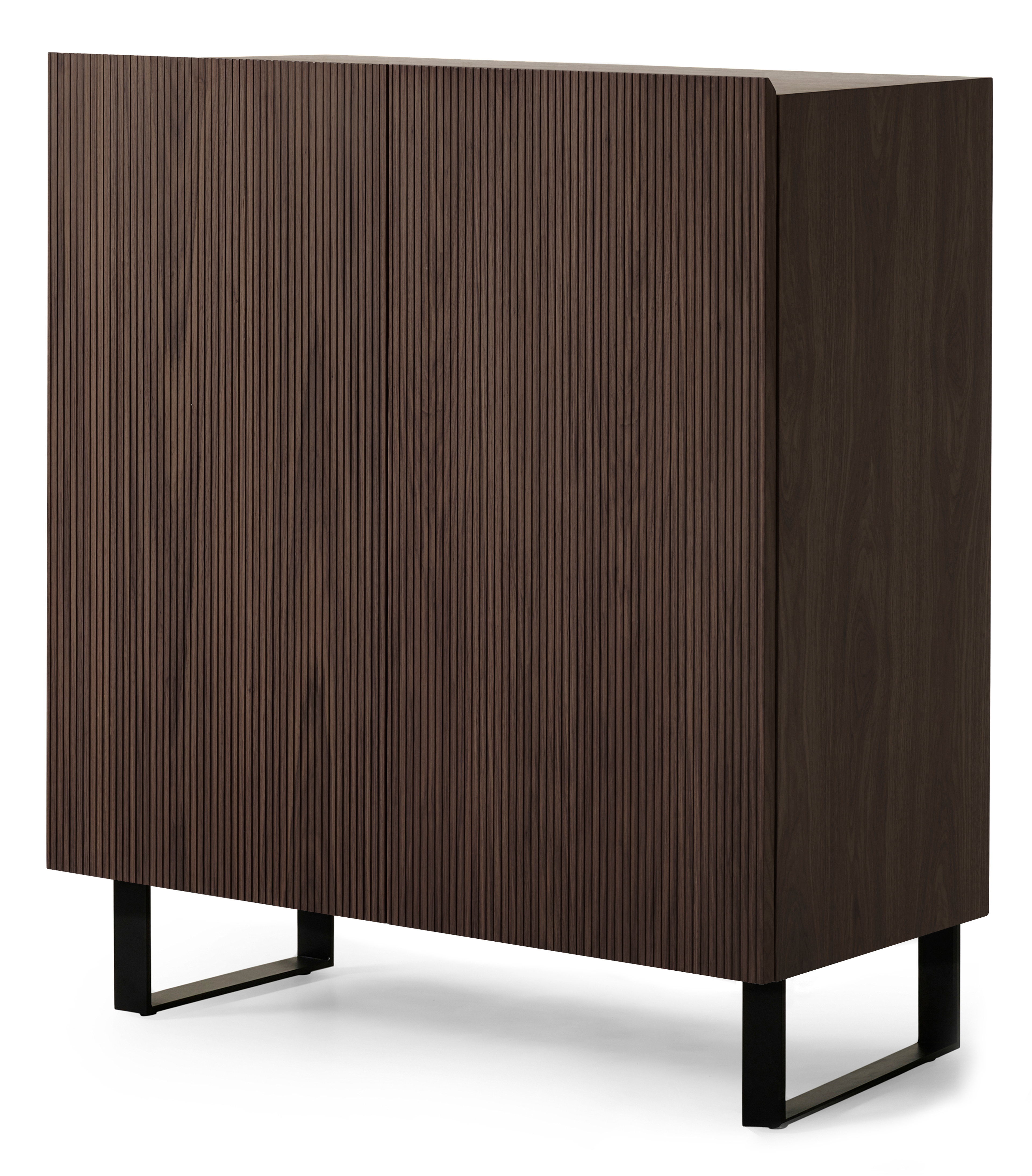 Buffet haut Grivolo en chêne fumé avec pieds en forme U 99 x 45 cm