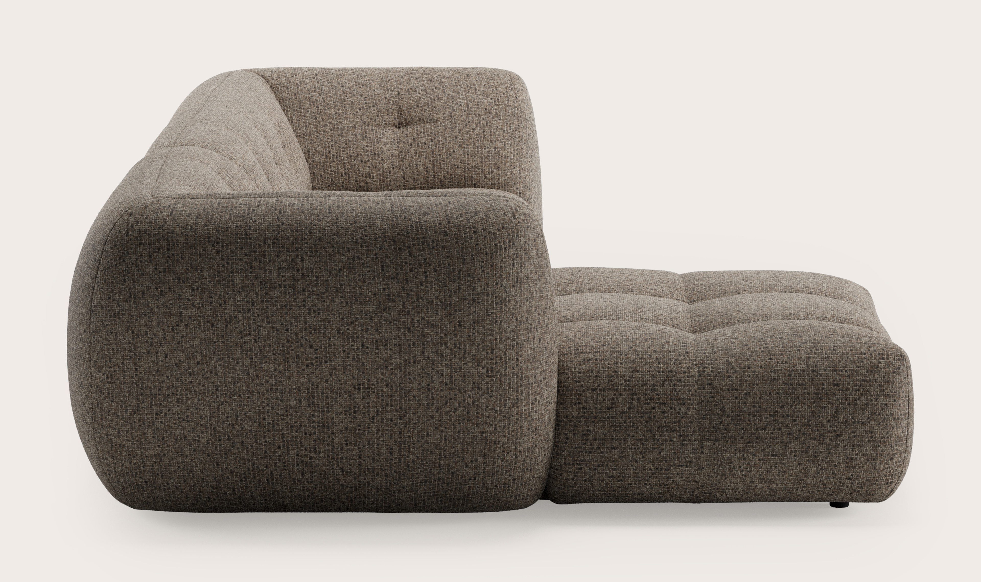 Chubbi canapé d'angle 3,5 places en Tessaro tissu Taupe