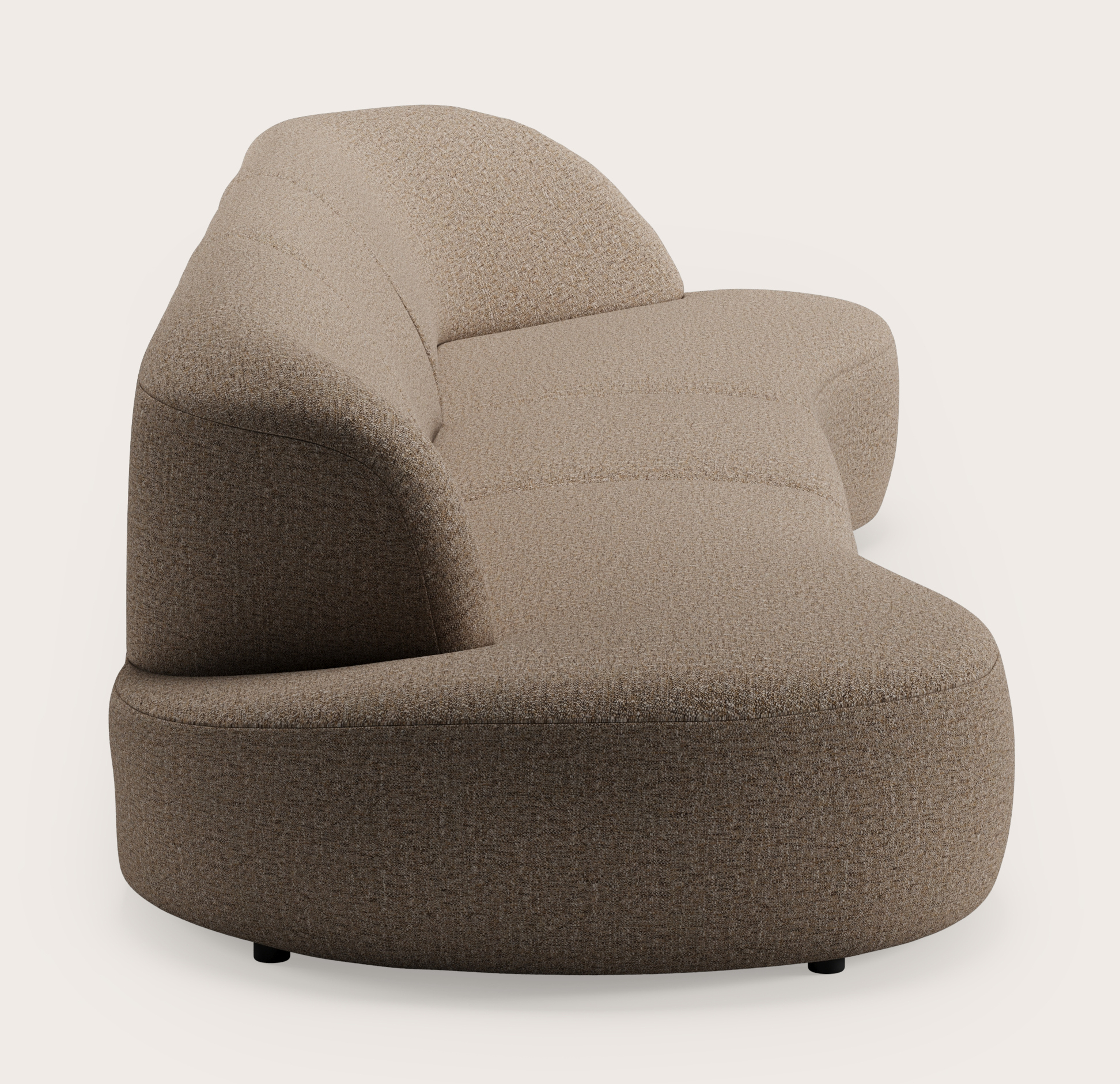 Tubo zetel 4-zit in Stanza stof Brown