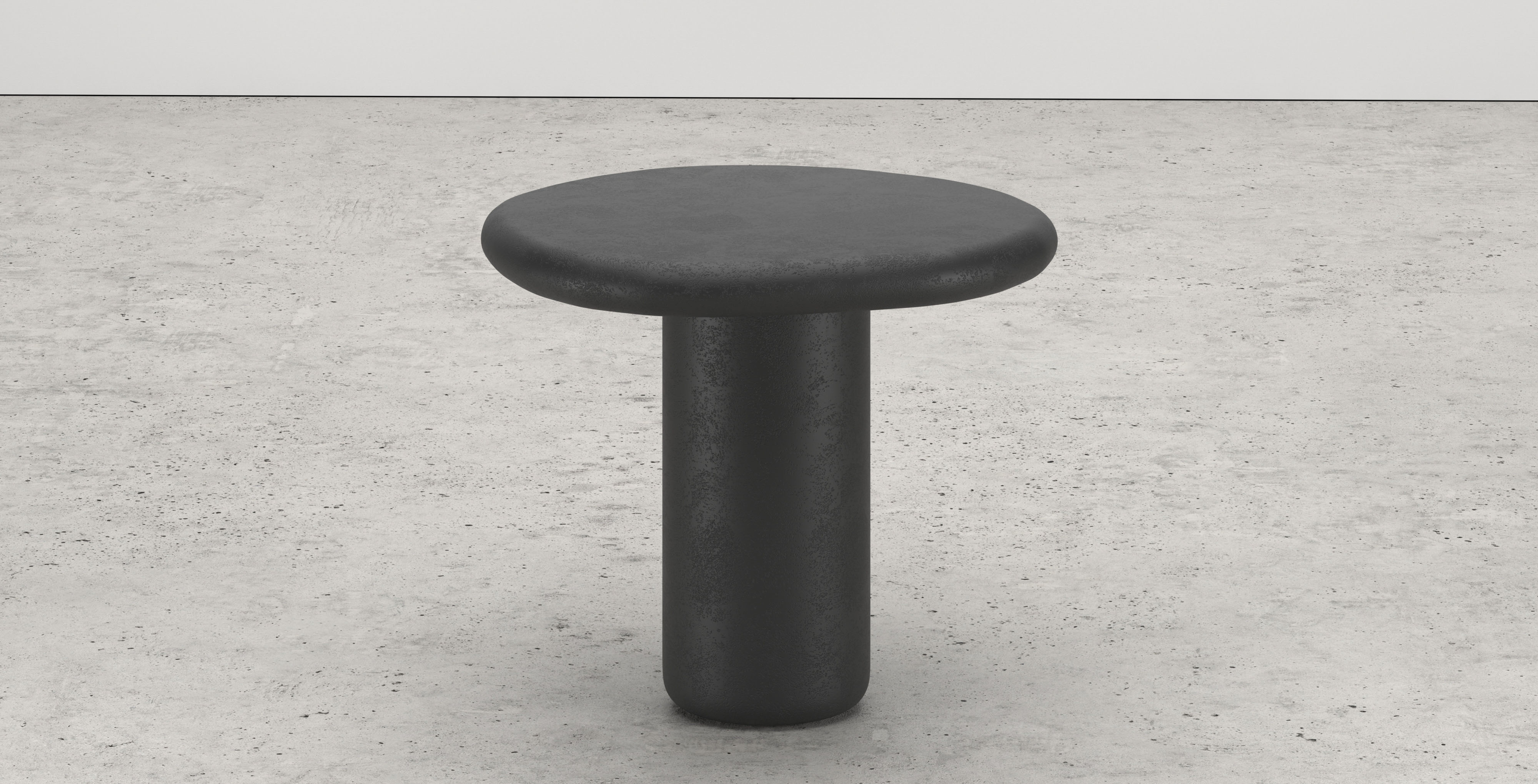 Table d'appoint Artisano armature Small avec plateau Artisano forme pebble en Claylime couleur Charcoal
