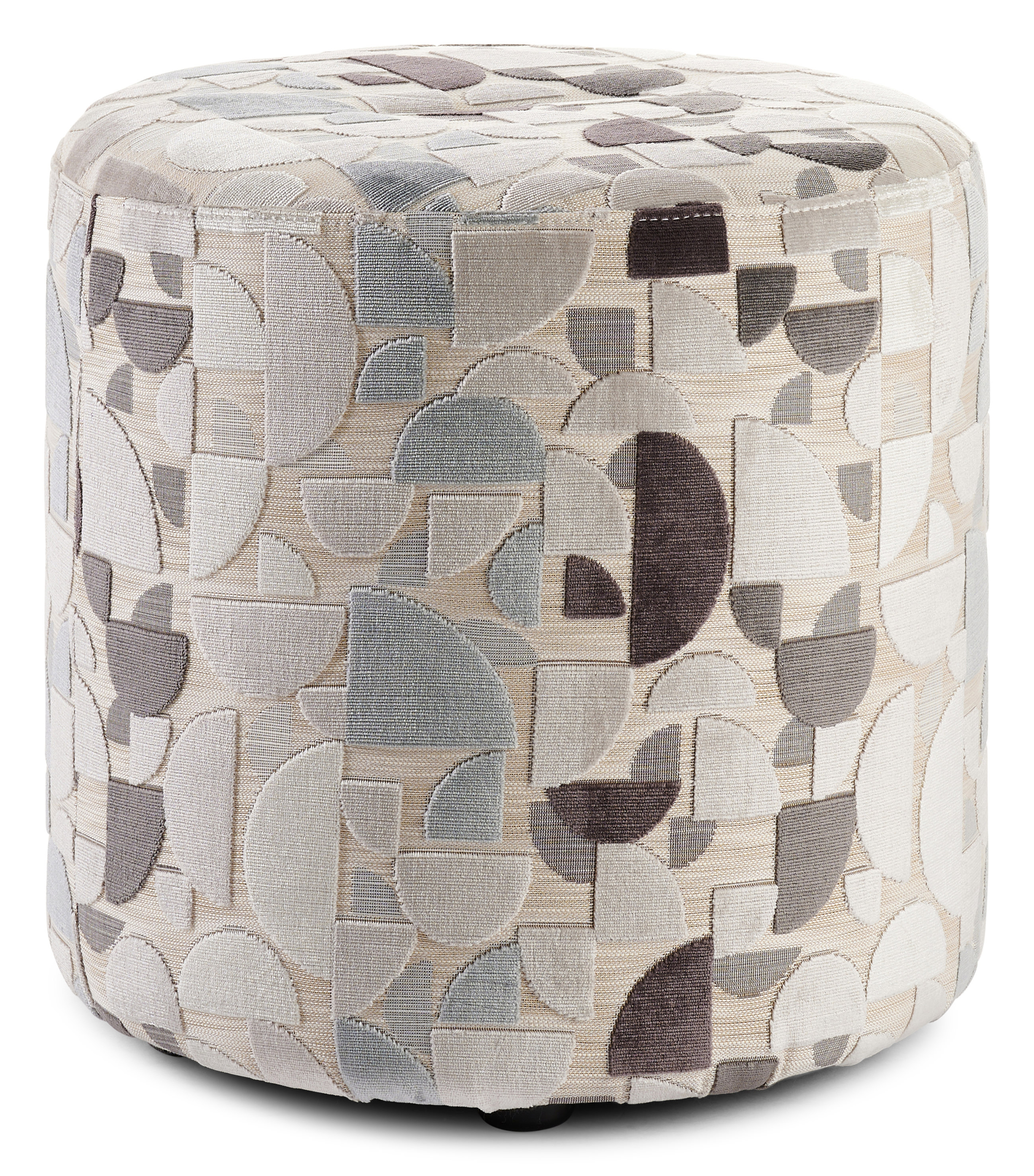 Tondo pouf - Lunio tissu Grey Ø45xH46cm