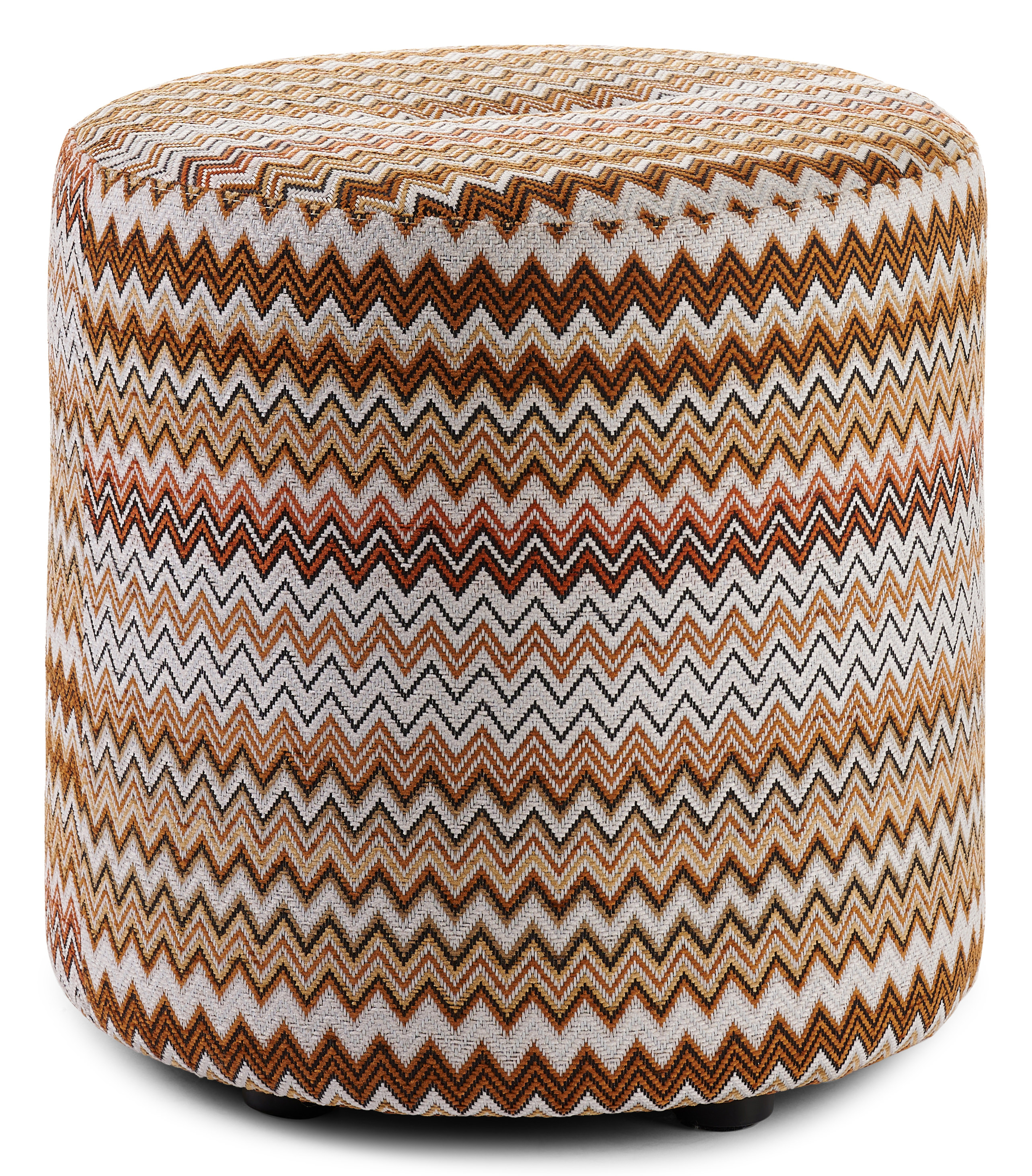 Tondo pouf - Vibio tissu Copper Ø45xH46cm