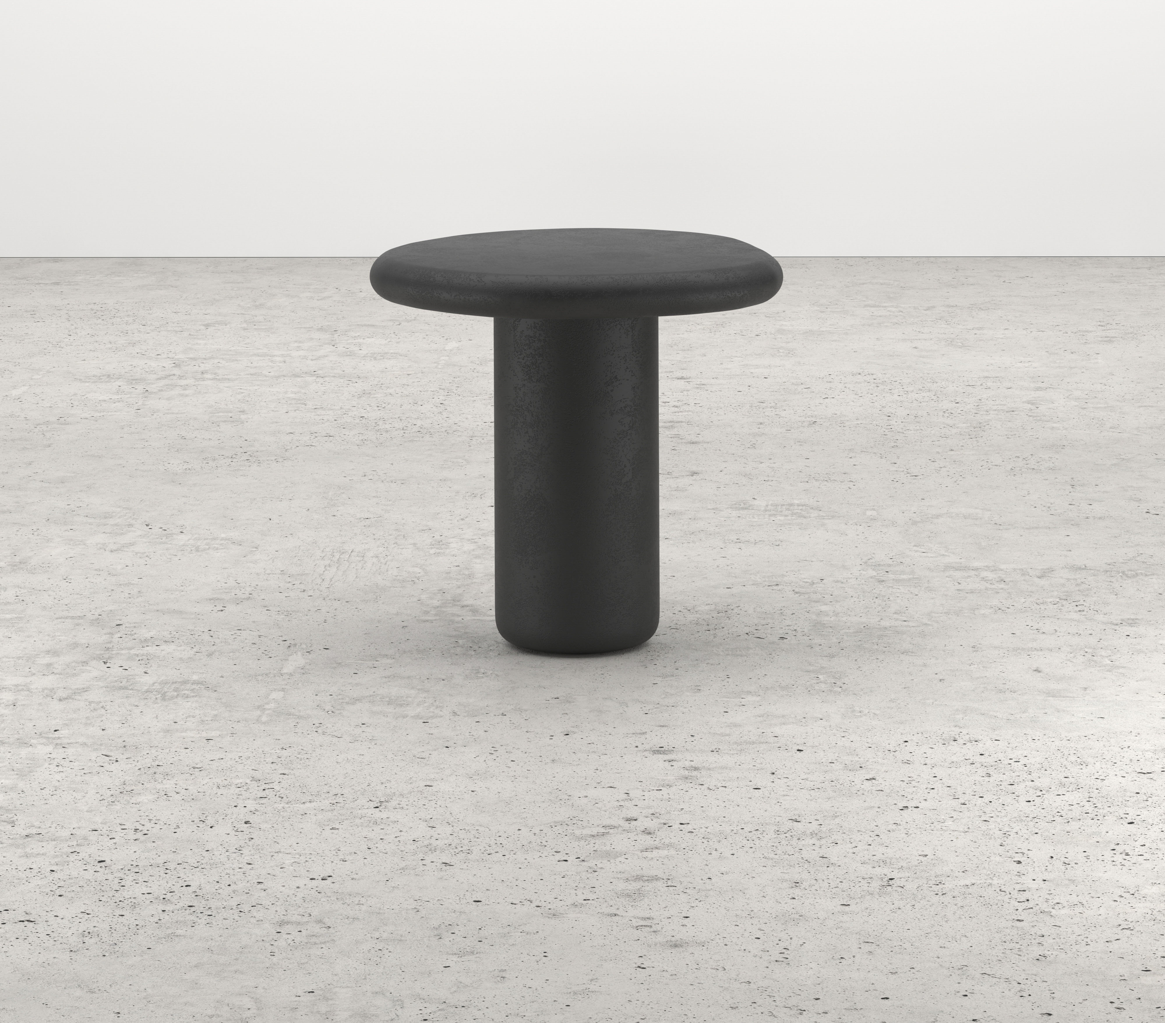 Table d'appoint Artisano armature Small avec plateau Artisano forme pebble en Claylime couleur Charcoal