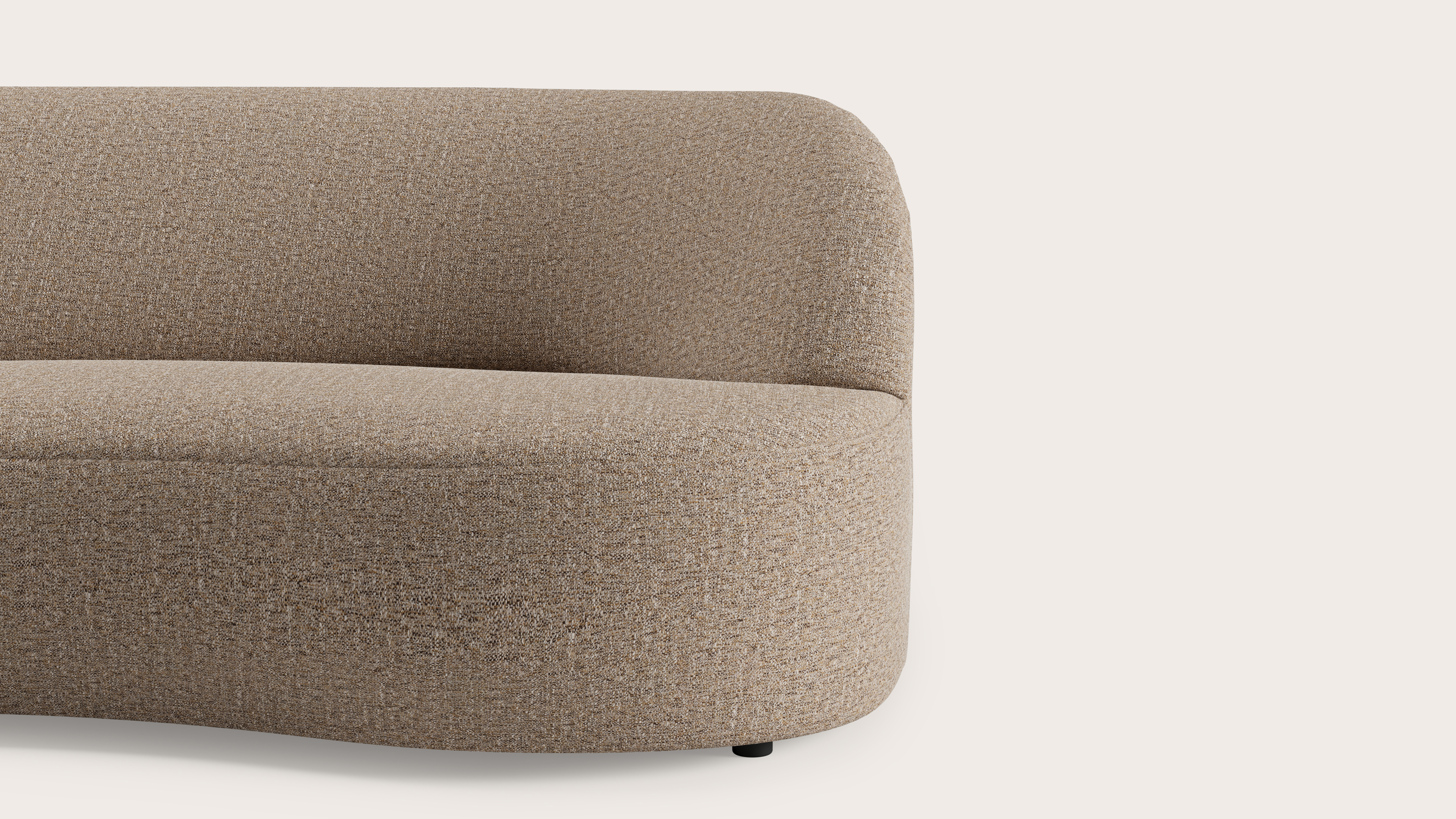 Tubo zetel 4-zit in Stanza stof Brown