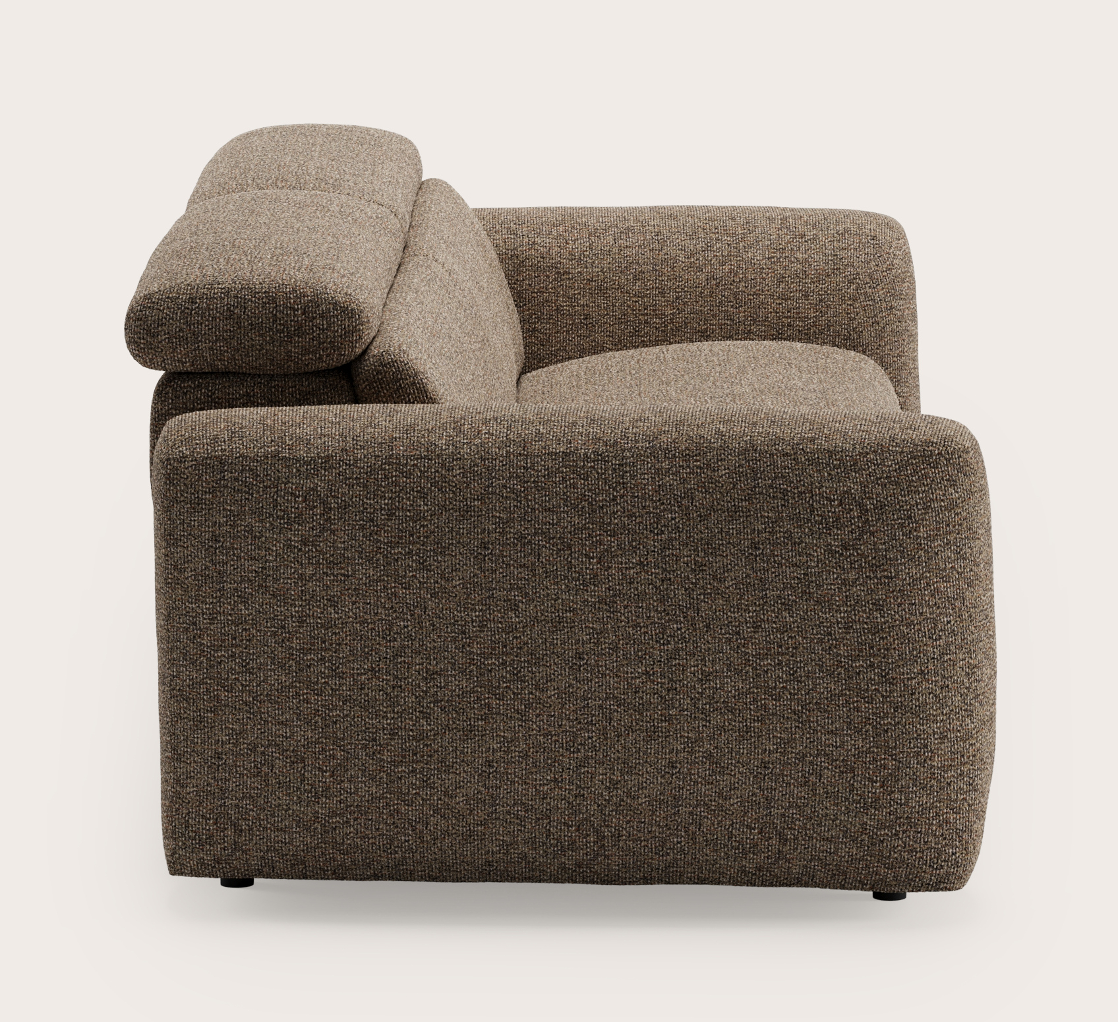 Lassa elektrische zetel 3 places en Fresco tissu Wenge
