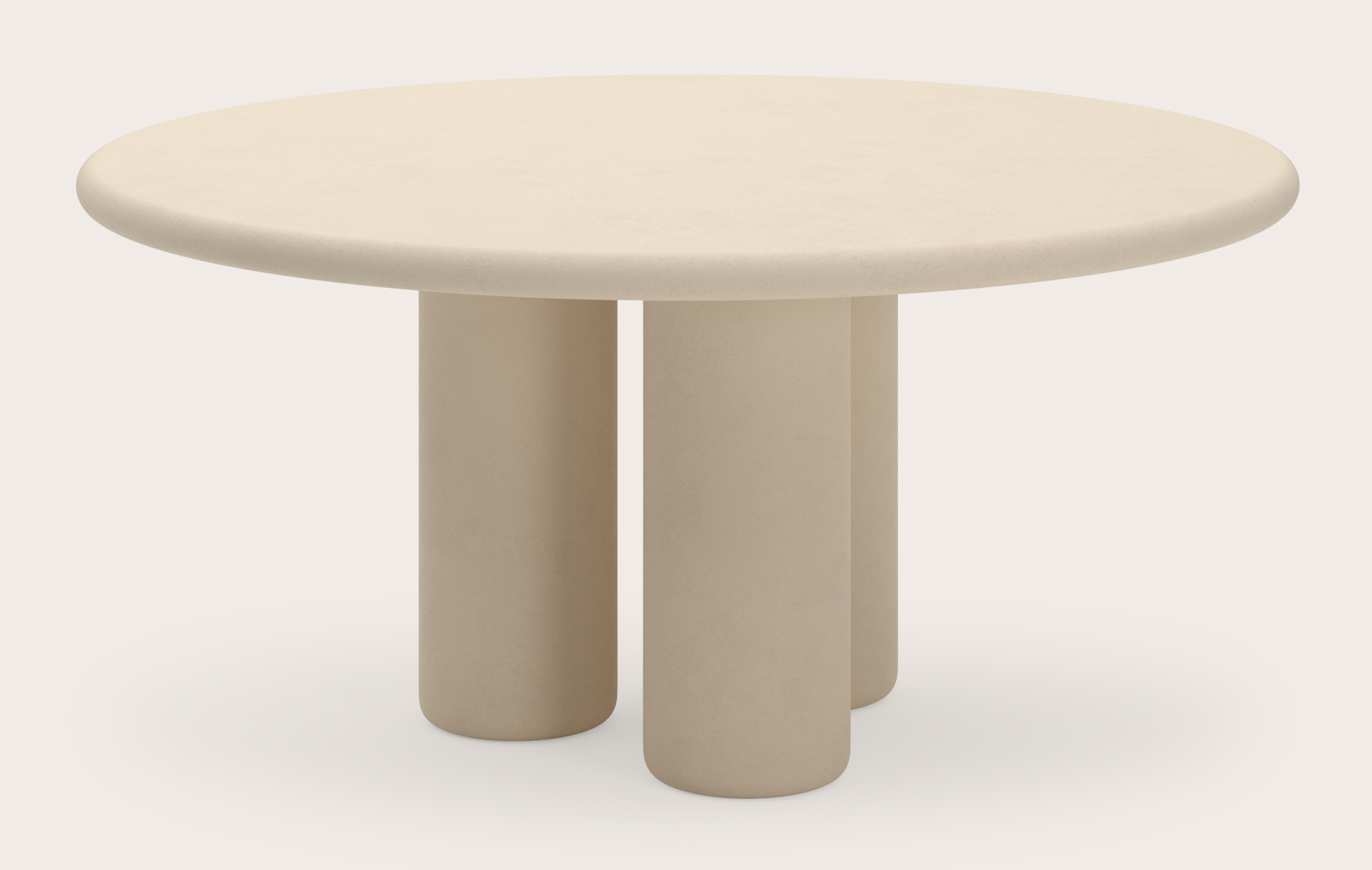 Eettafel Artisano met rond Artisano blad in Claylime kleur Moonglade