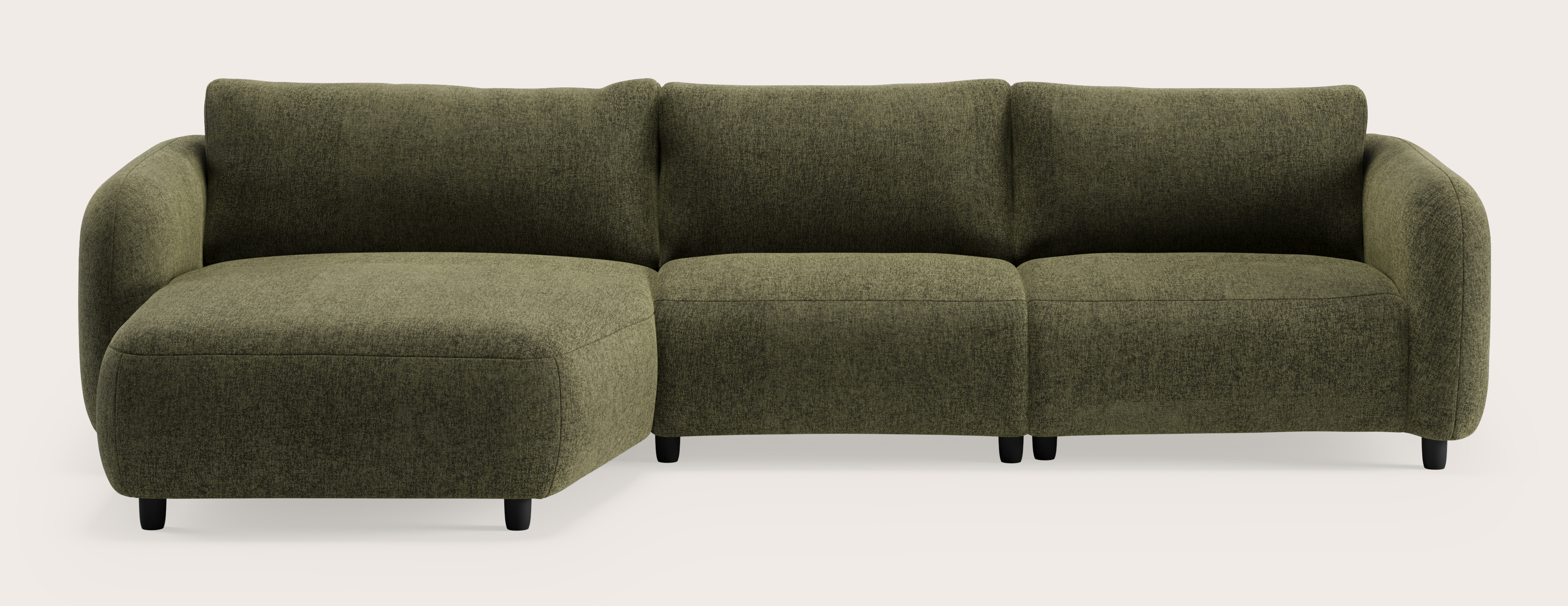 Milio elektrische canapé d'angle 4,5 places en Lunaro tissu Moss