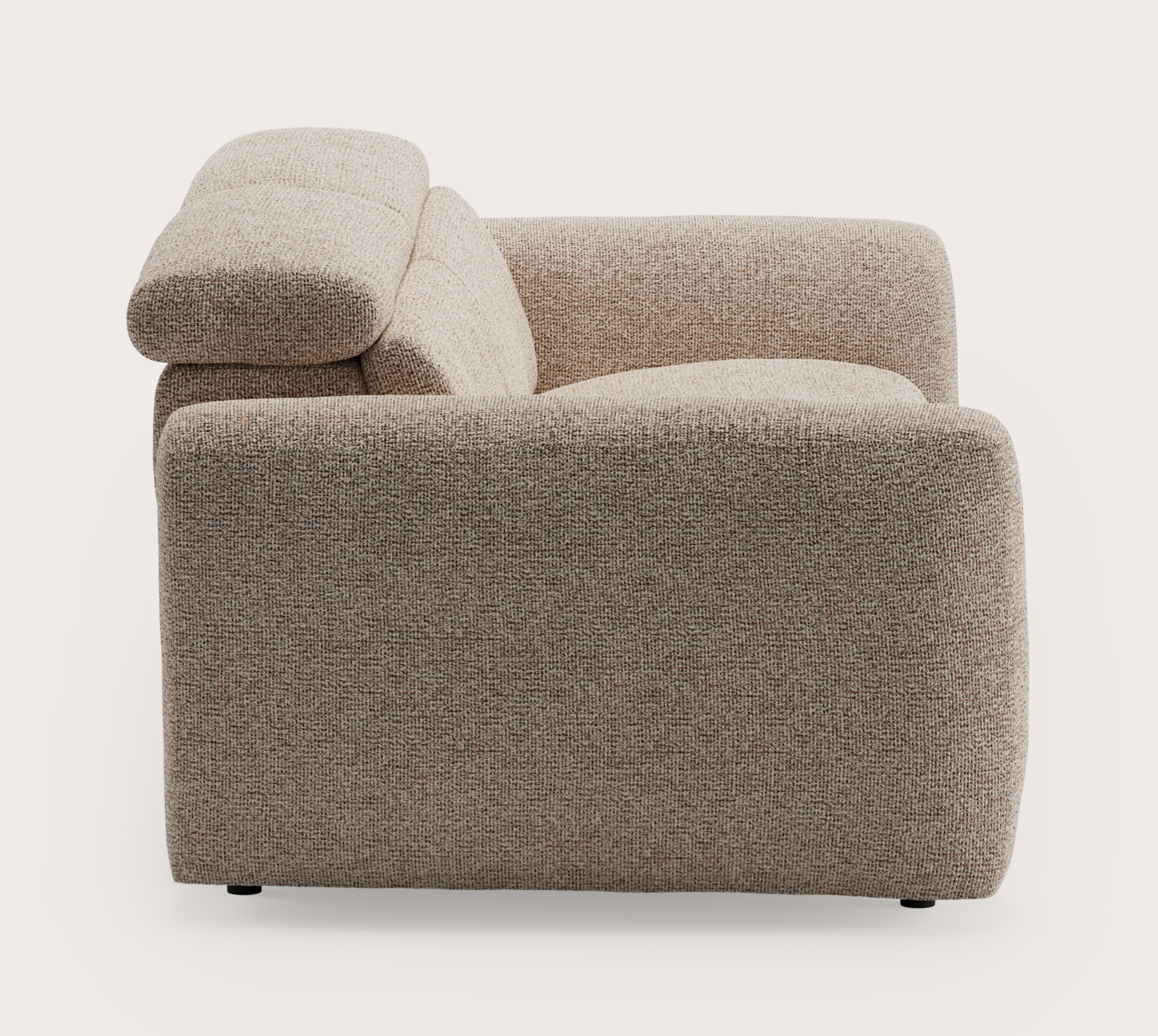 Lassa elektrische zetel 2 places en Fresco tissu Caramel