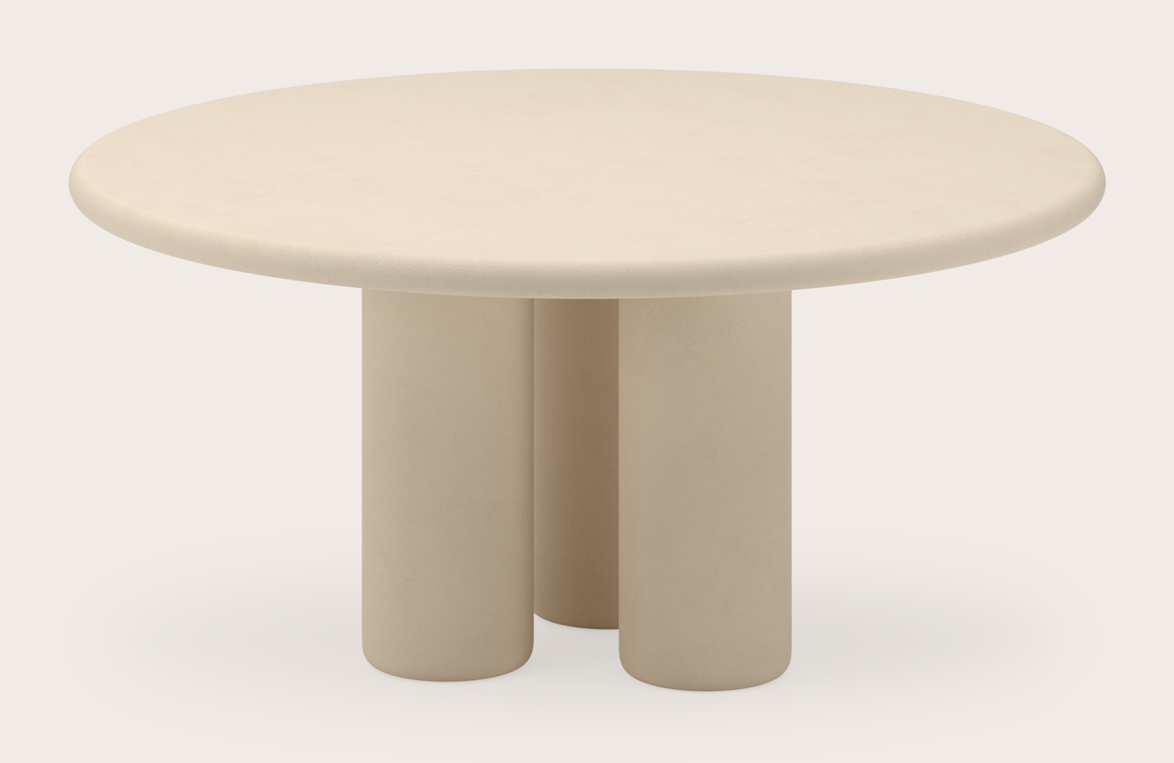 Eettafel Artisano met rond Artisano blad in Claylime kleur Moonglade
