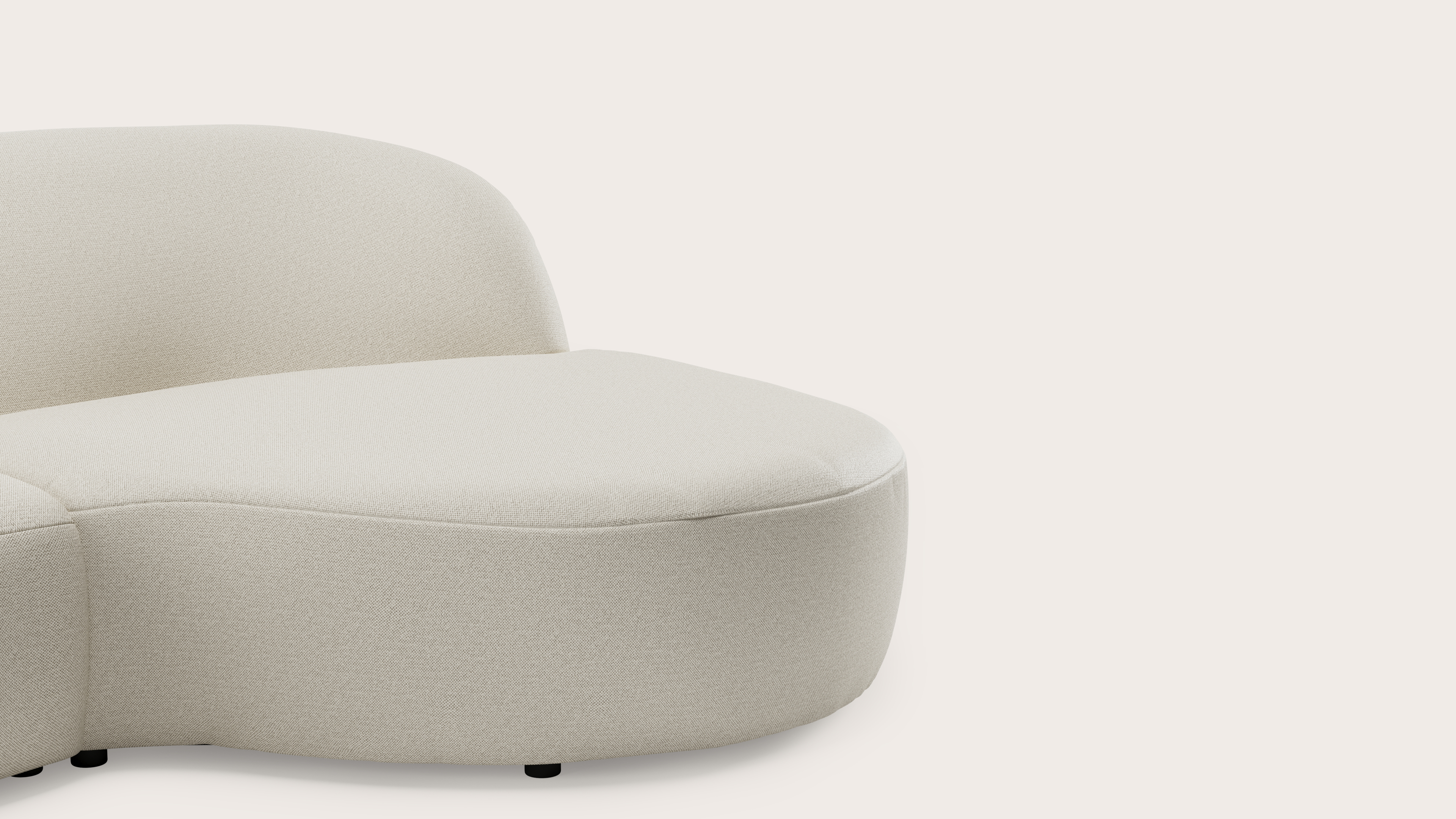 Tubo canapé d'angle 3,5 places en Brio tissu Linen