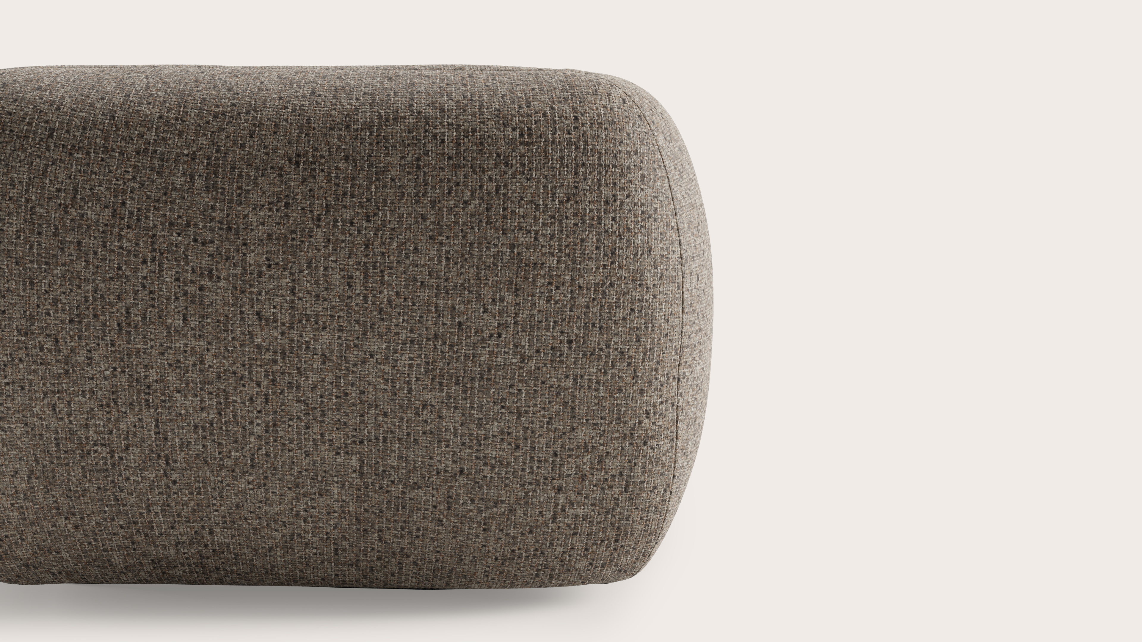 Chubbi canapé d'angle 5 places en Tessaro tissu Taupe