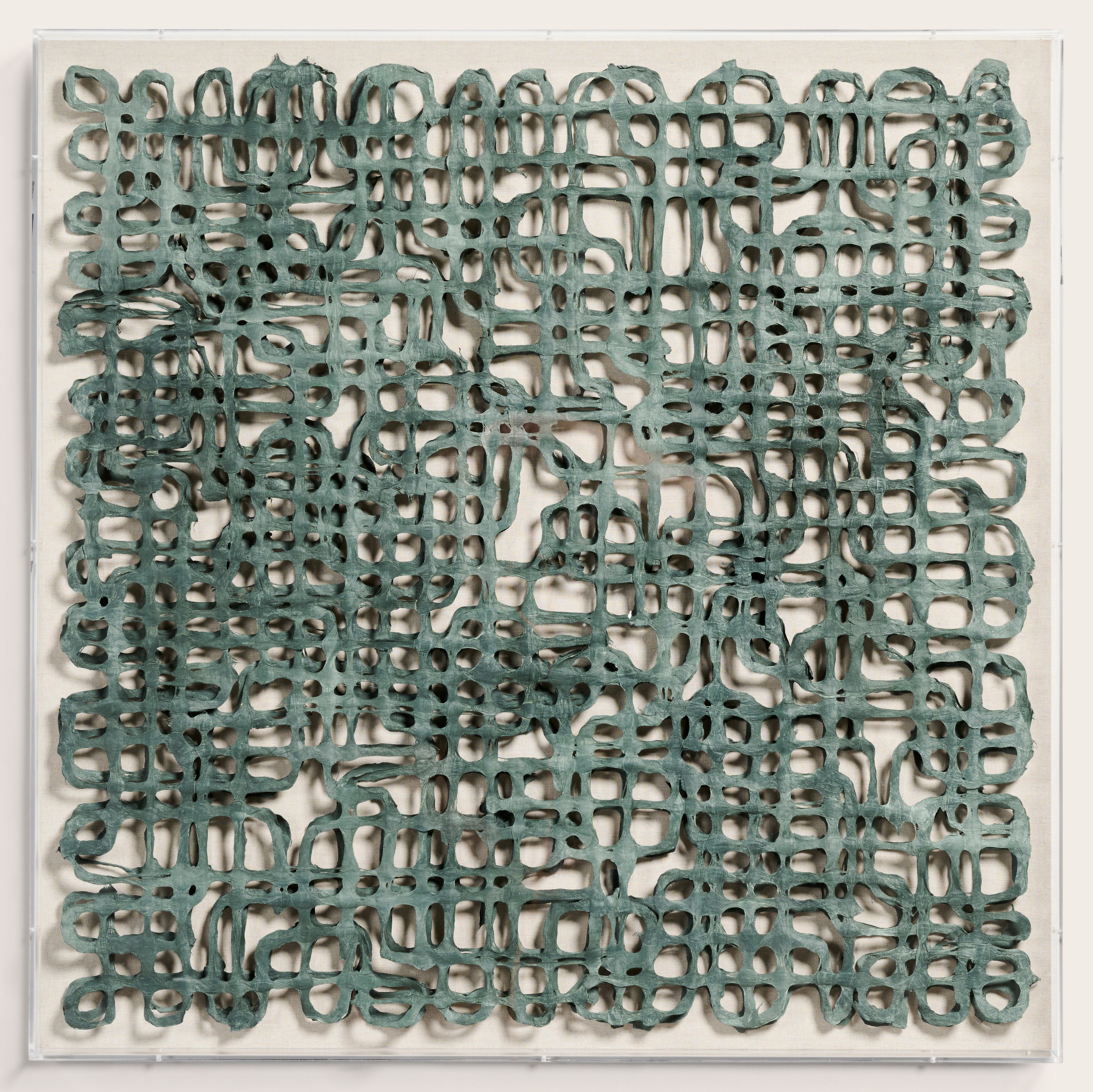 Laberinto wand decoratie Green plexi doos 90x90cm