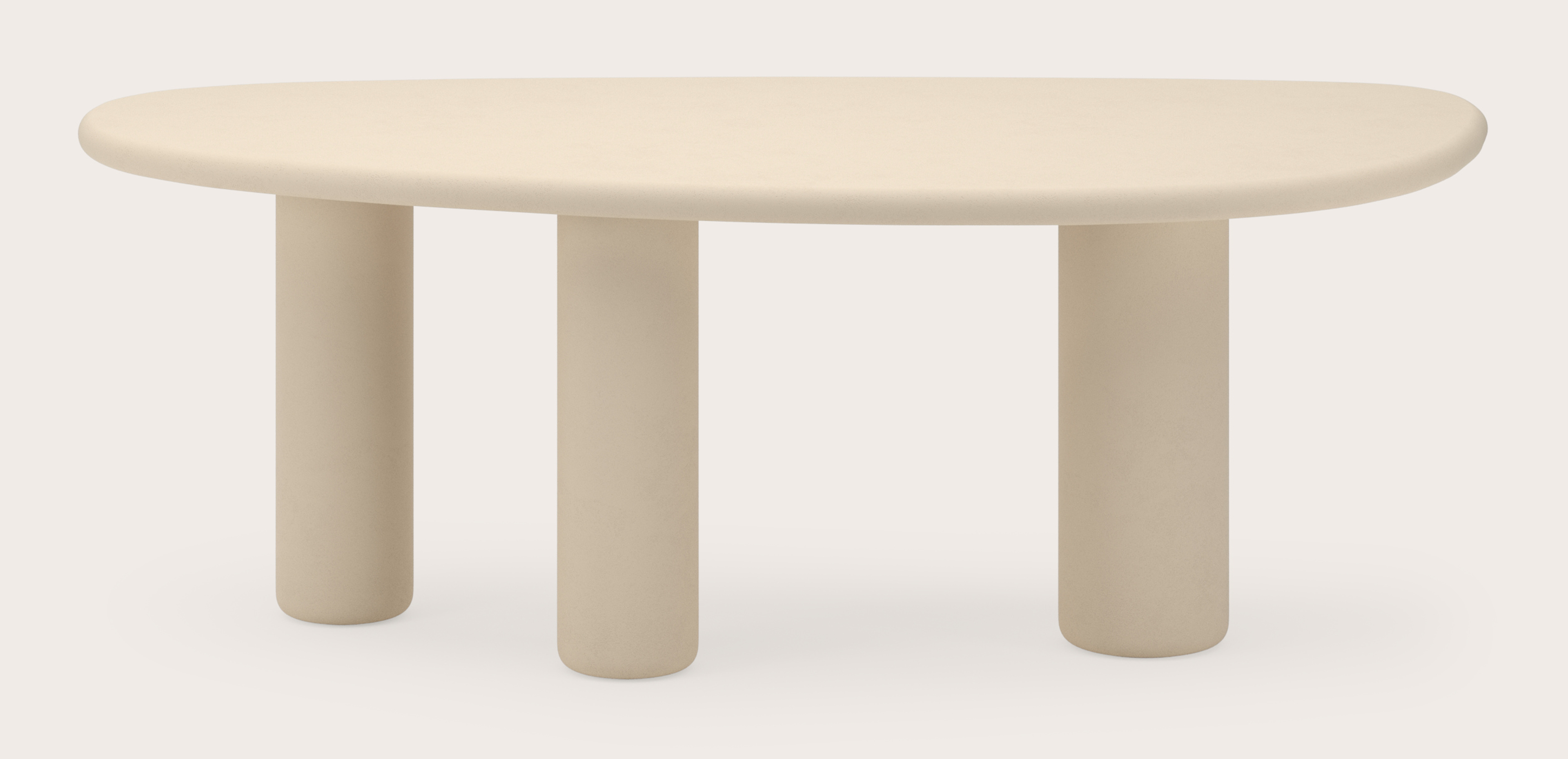Table de salle à manger Artisano avec plateau Artisano forme rock en Claylime couleur Moonglade