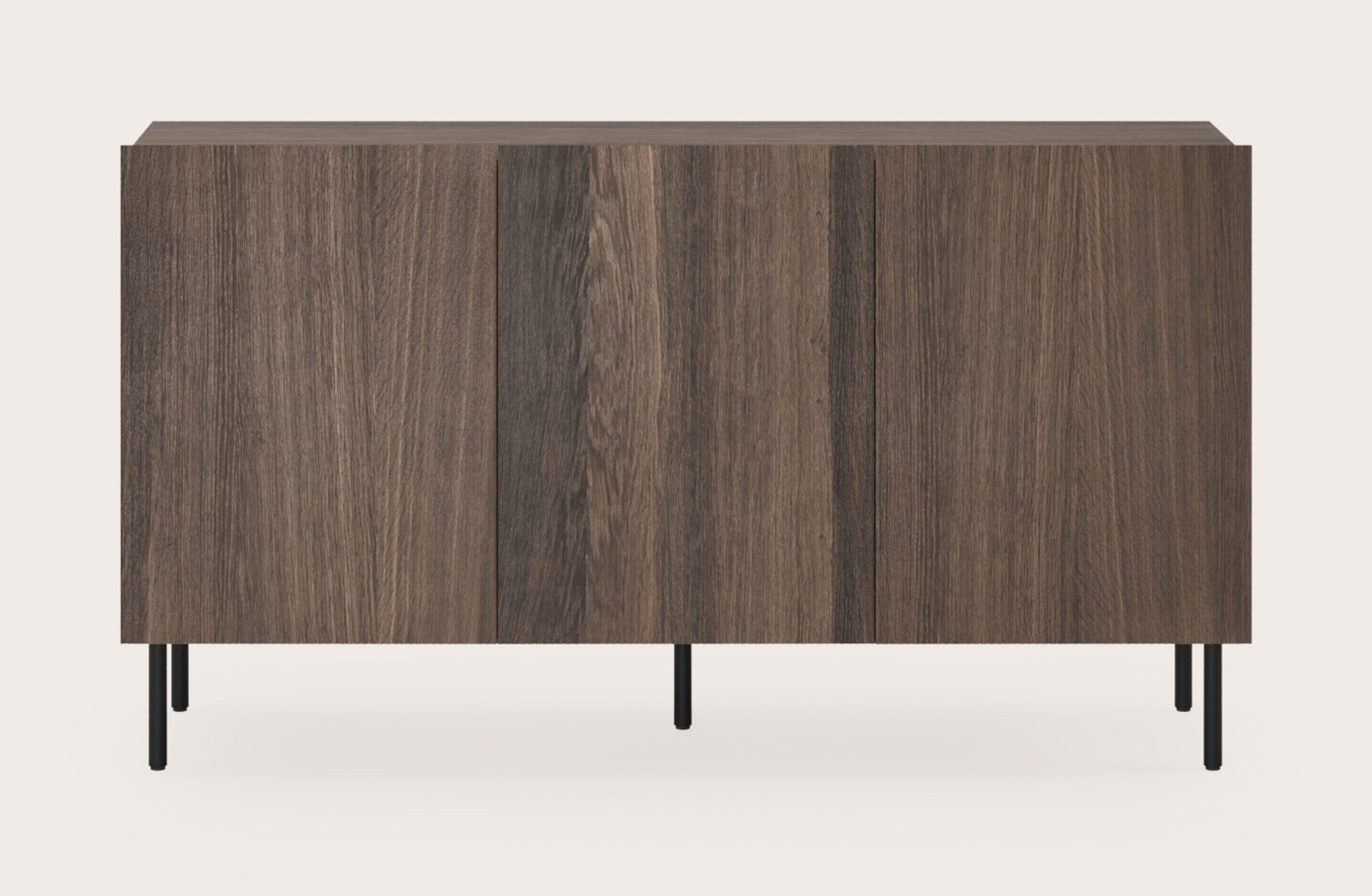 Grivolo dressoir in gerookte eik met ronde poten 149 x 45 cm