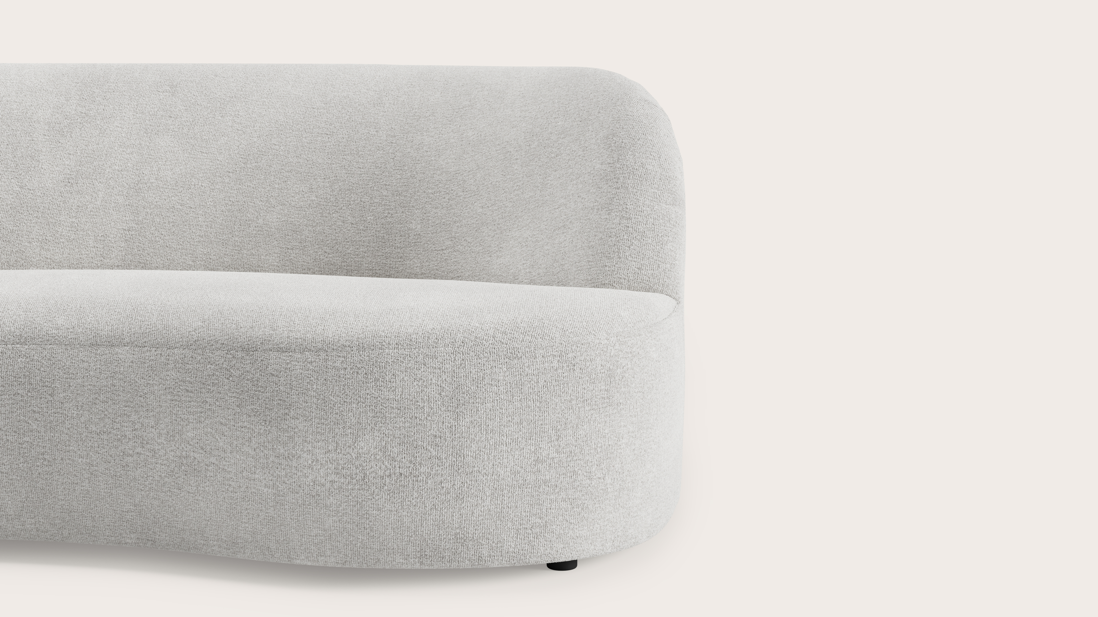 Tubo canapé d'angle 4,5 places en Nova tissu Lunar
