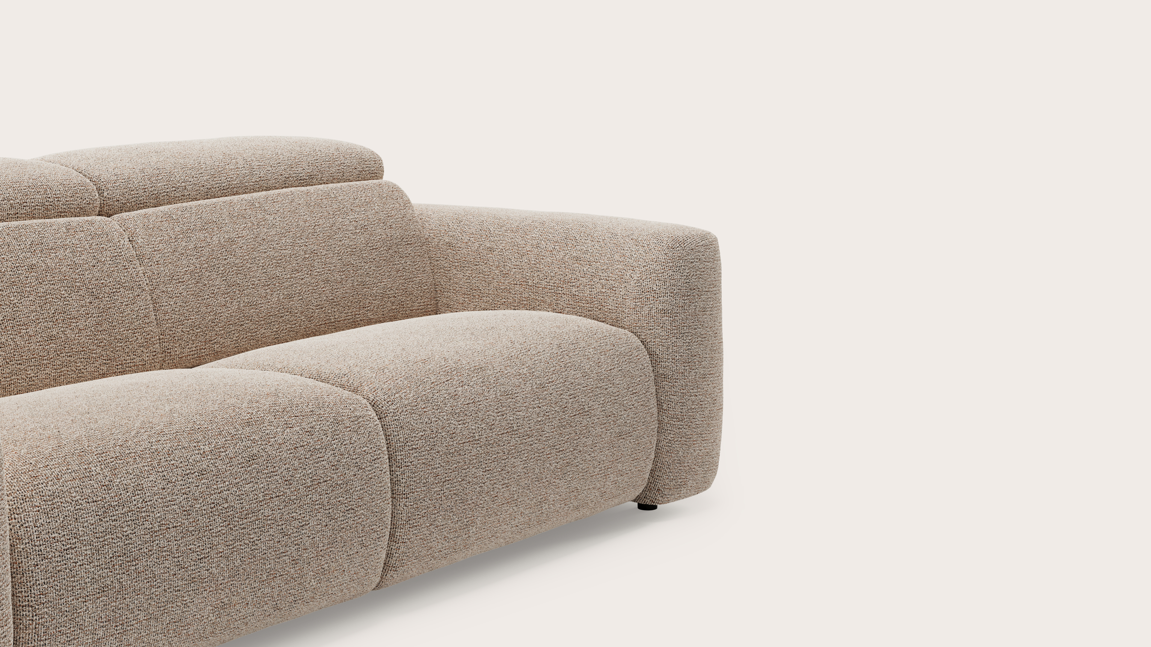 Lassa elektrische zetel 2 places en Fresco tissu Caramel