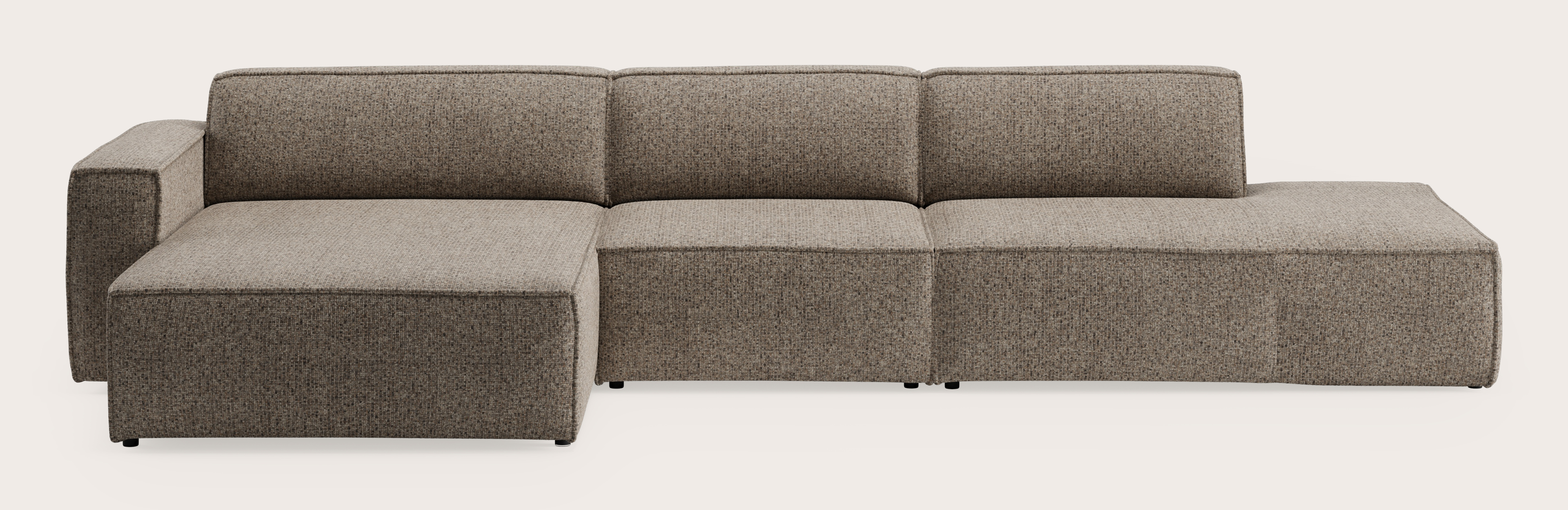 Isola canapé d'angle 4,5 places en Tessaro tissu Taupe