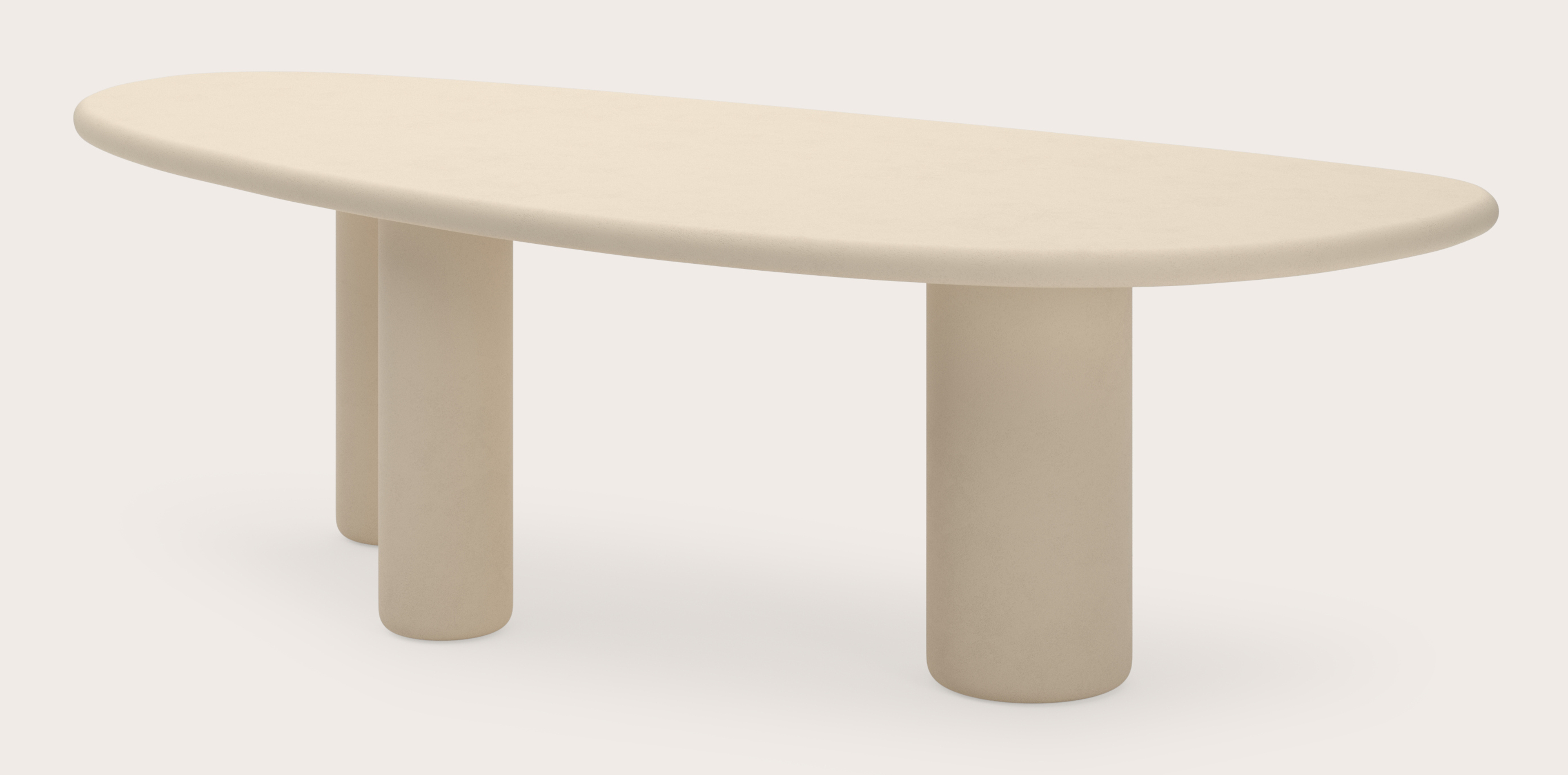 Table de salle à manger Artisano avec plateau Artisano forme rock en Claylime couleur Moonglade