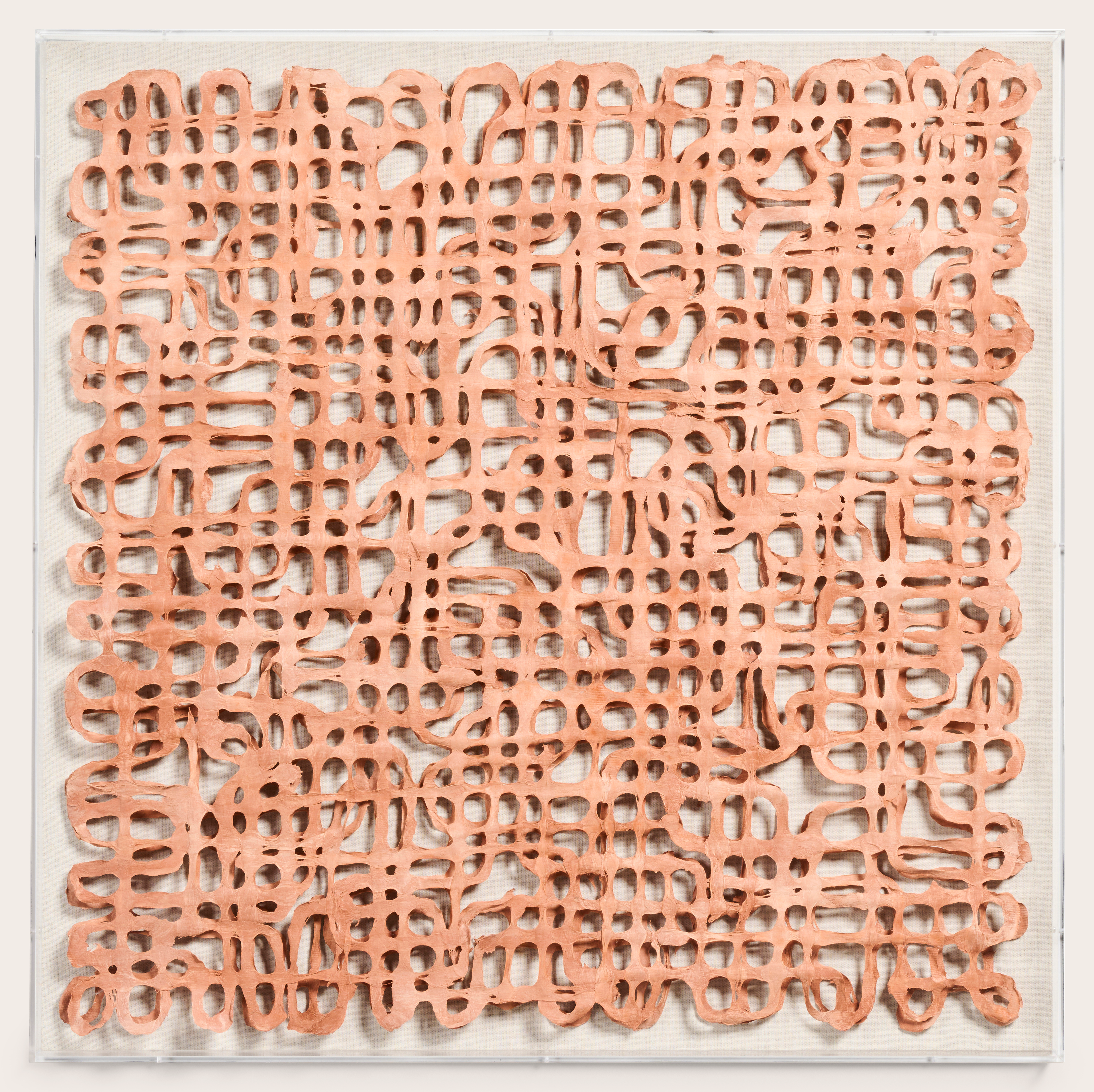Laberinto wand decoratie Copper plexi doos 90x90cm