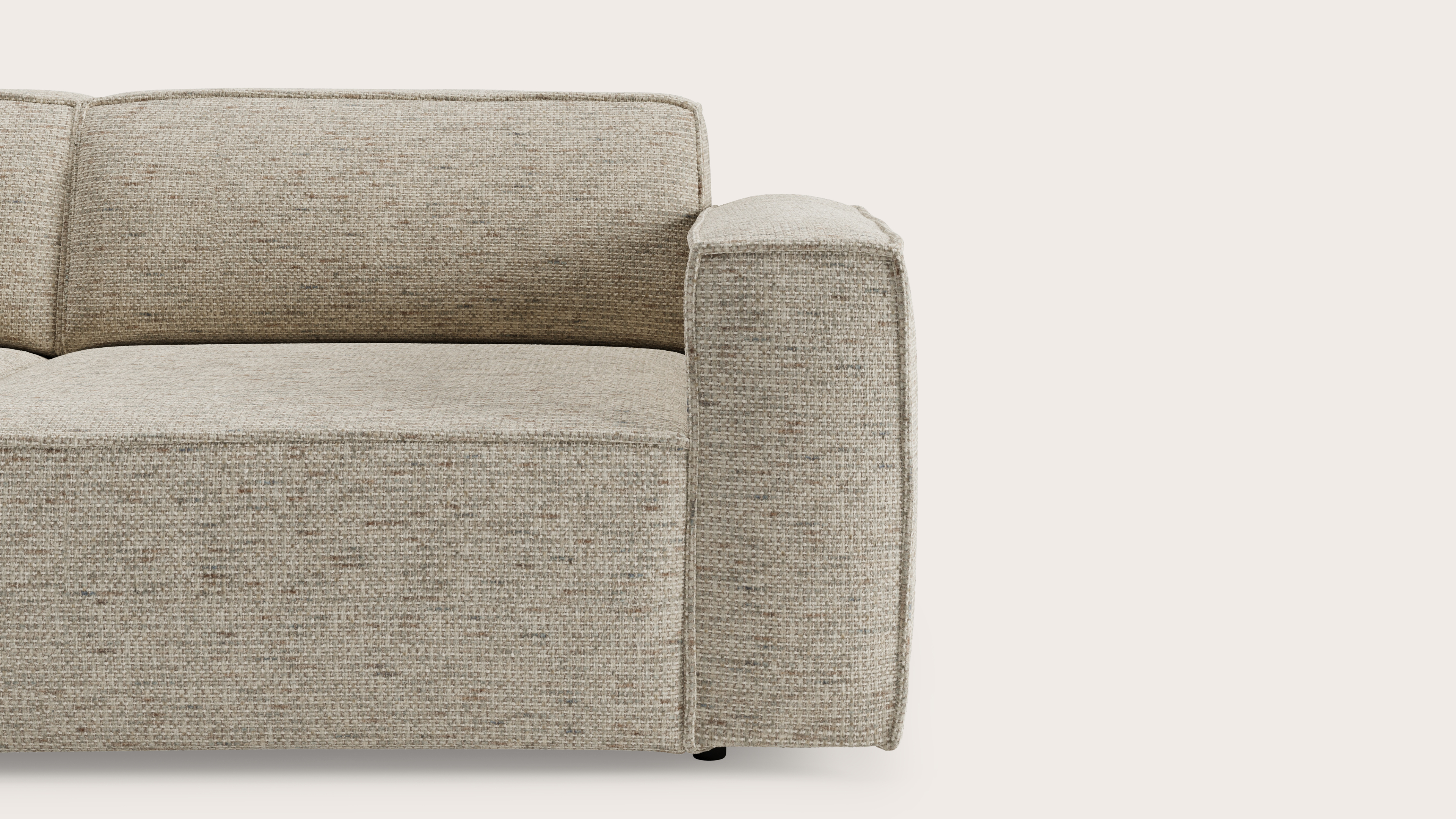 Isola canapé 3,5 places en Tessaro tissu Beige