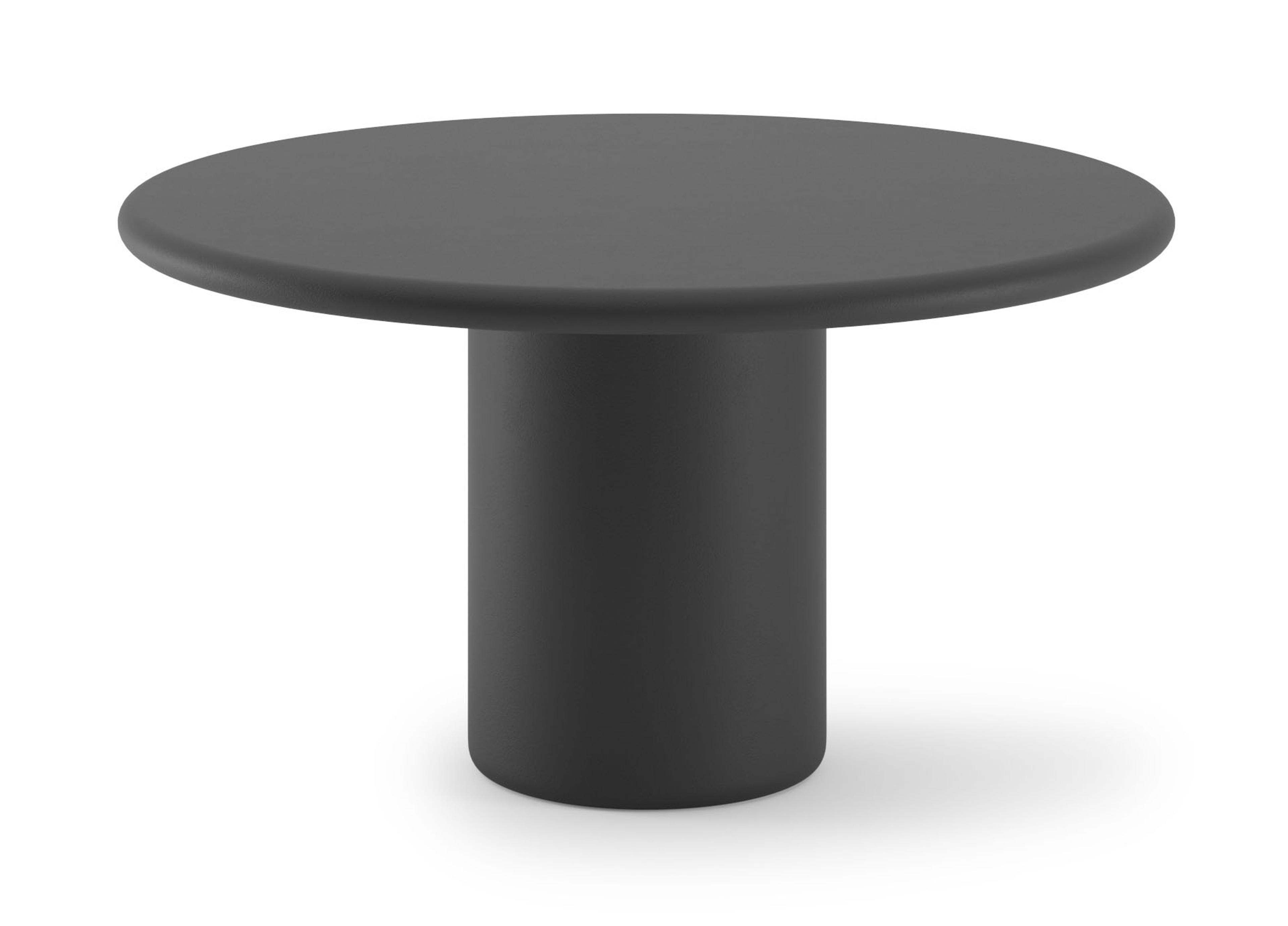 Eettafel Artisano met rond Artisano blad in Claylime kleur Charcoal