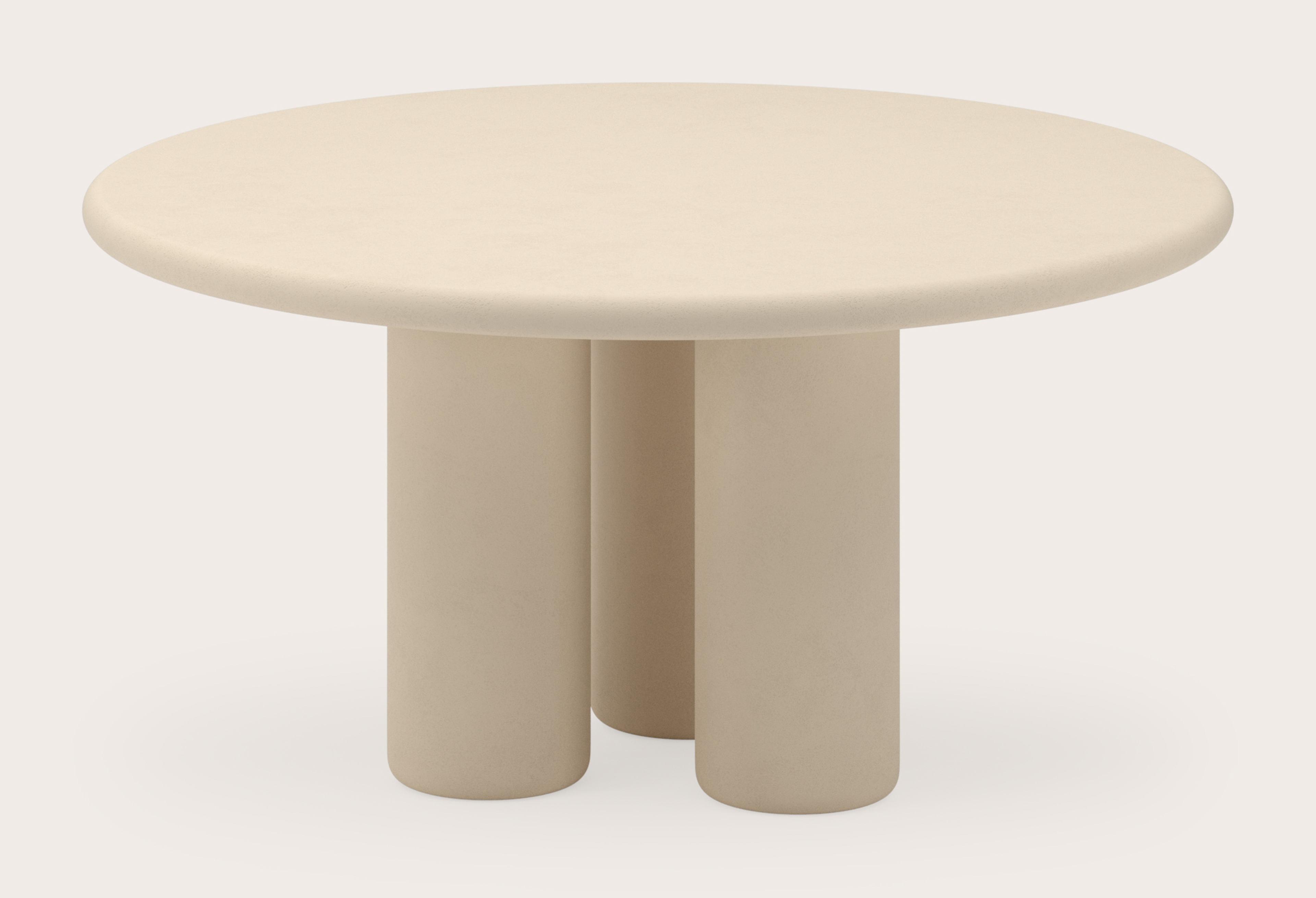 Table de salle à manger Artisano avec plateau Artisano rond en Claylime couleur Moonglade