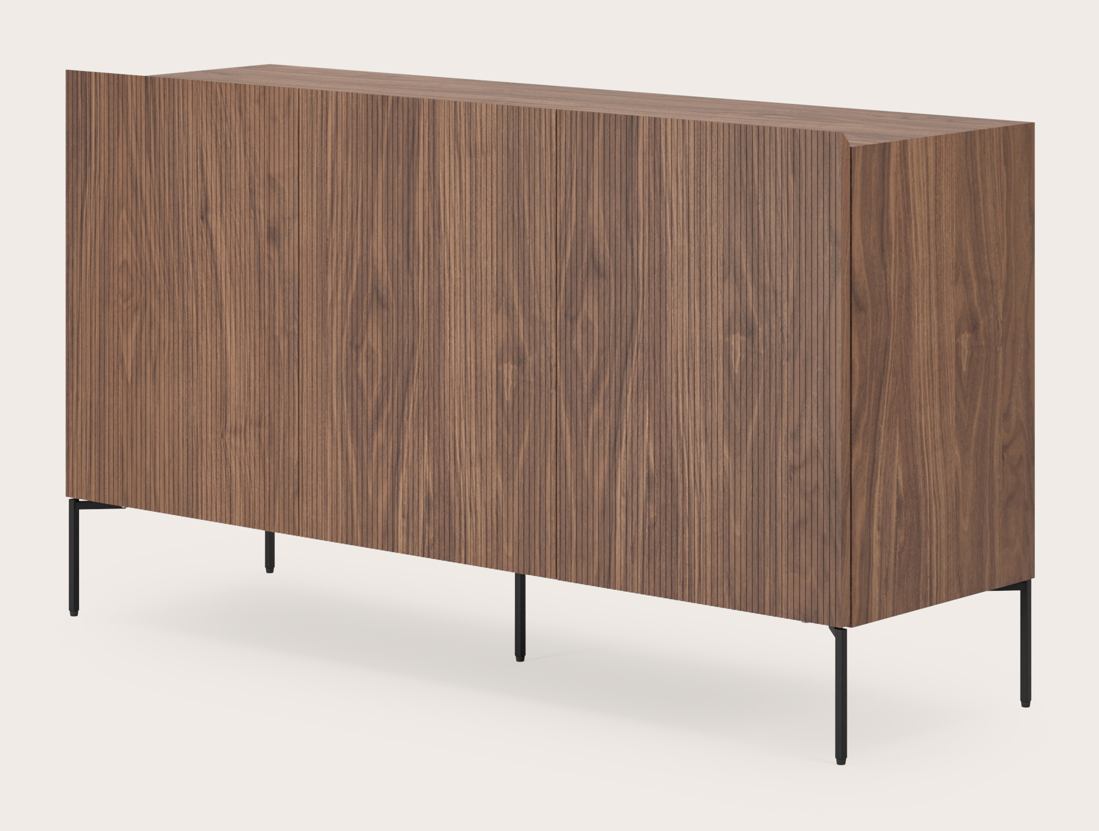 Buffet Grivolo en noyer avec pieds carrés 149 x 45 cm