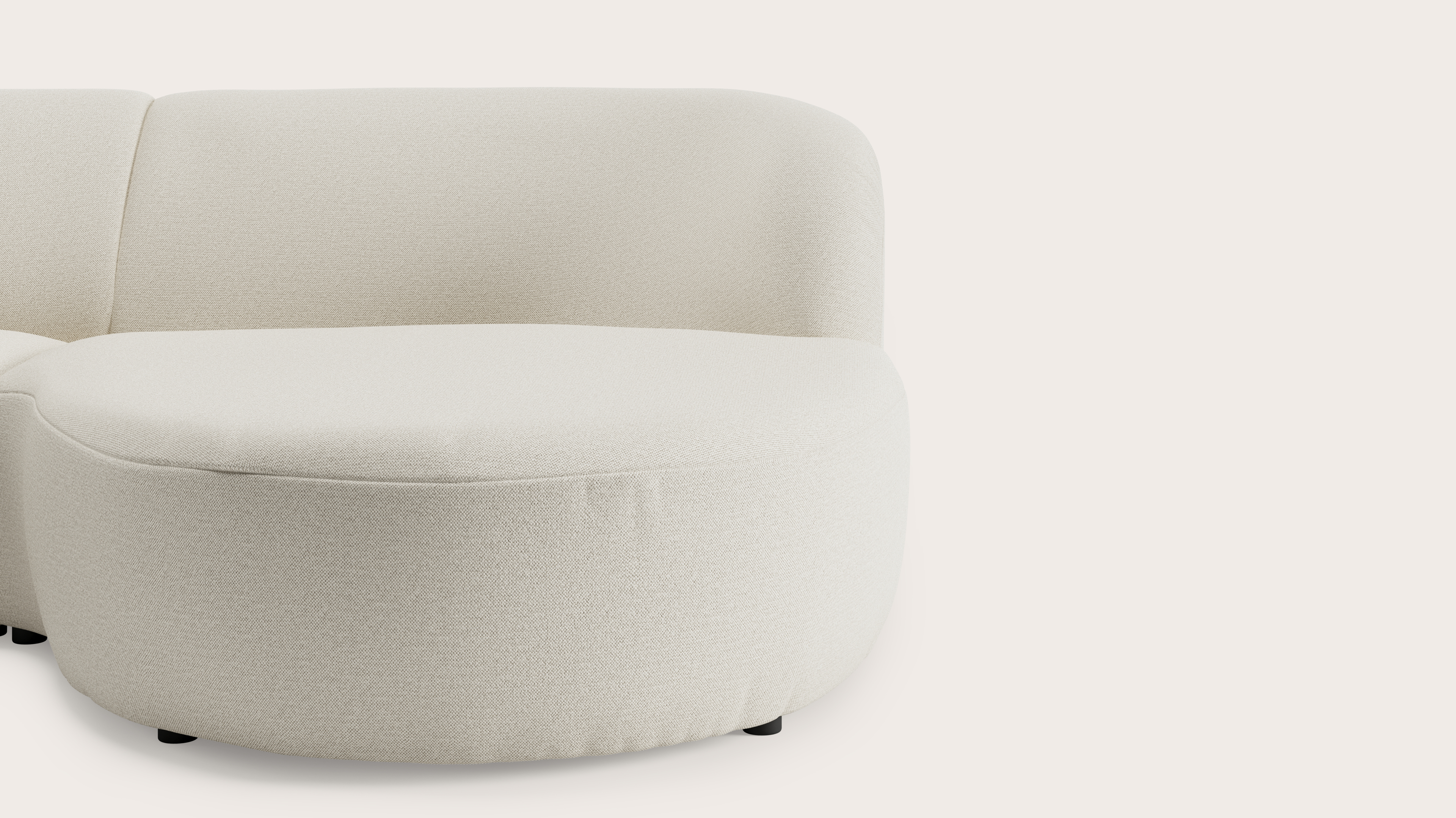 Tubo canapé d'angle 3,5 places en Brio tissu Linen