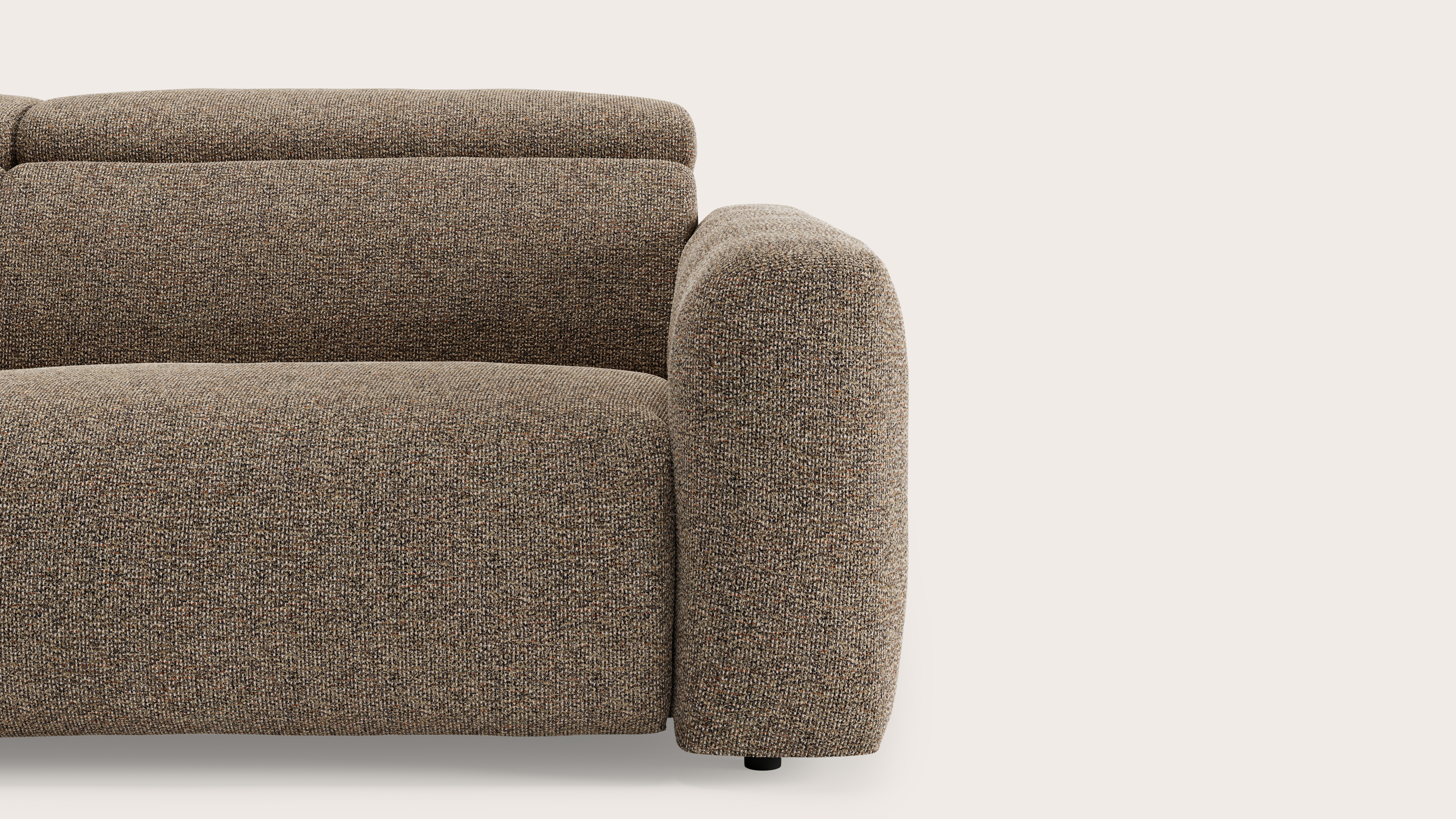 Lassa elektrische zetel 3 places en Fresco tissu Wenge