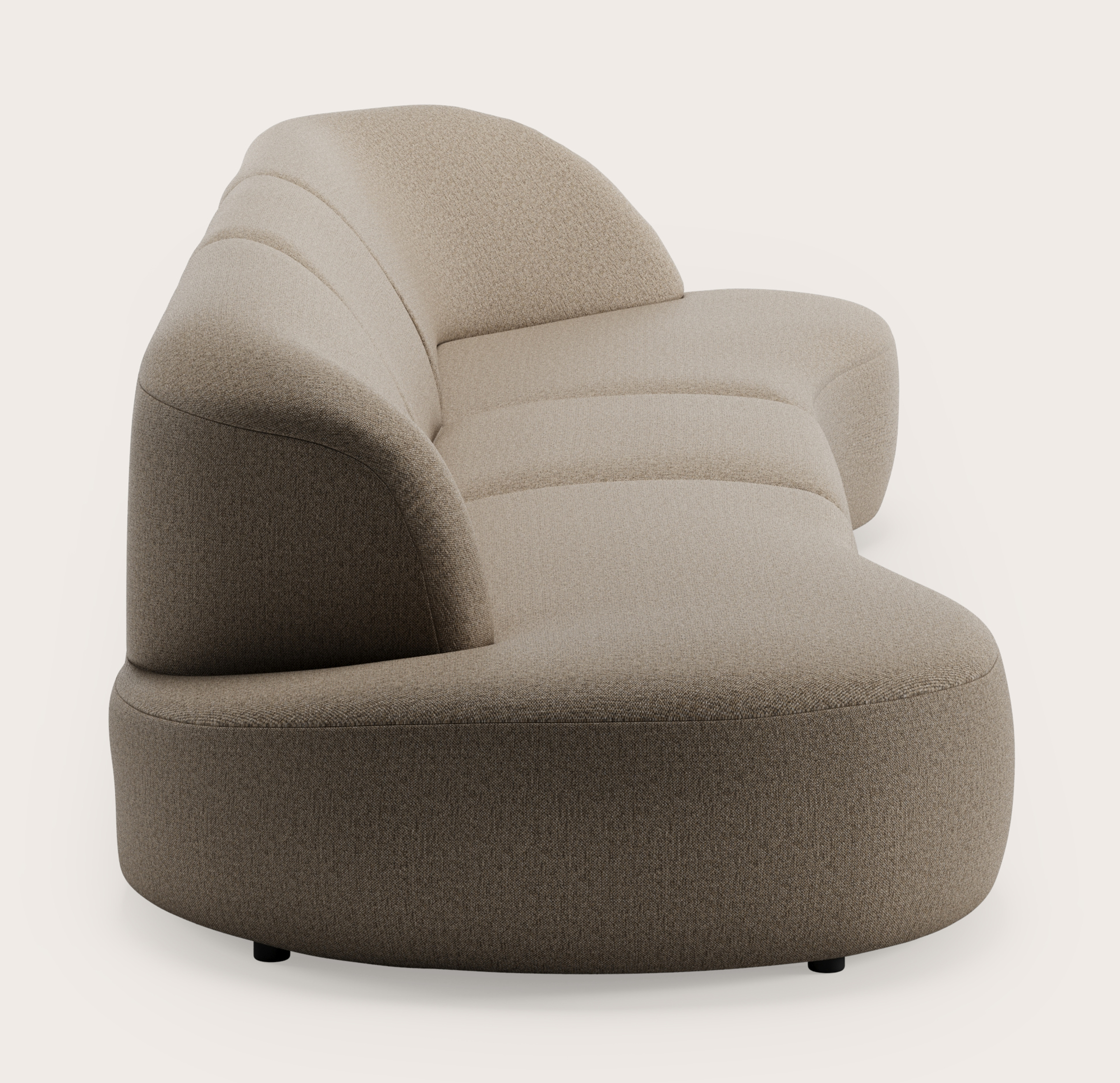 Tubo canapé 4 places en Brio tissu Sesame
