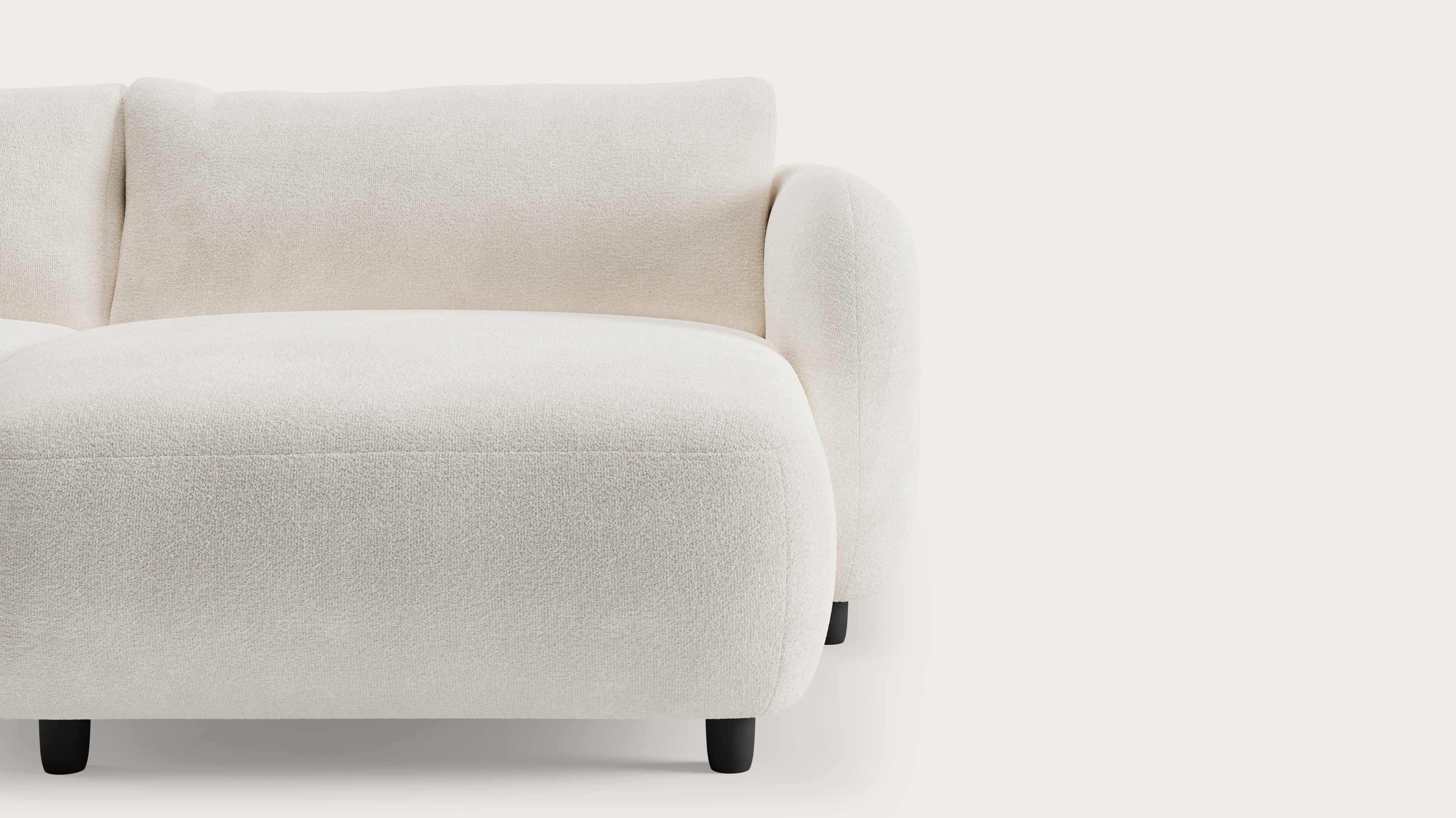 Milio elektrische canapé d'angle 4,5 places en Nova tissu Pearl