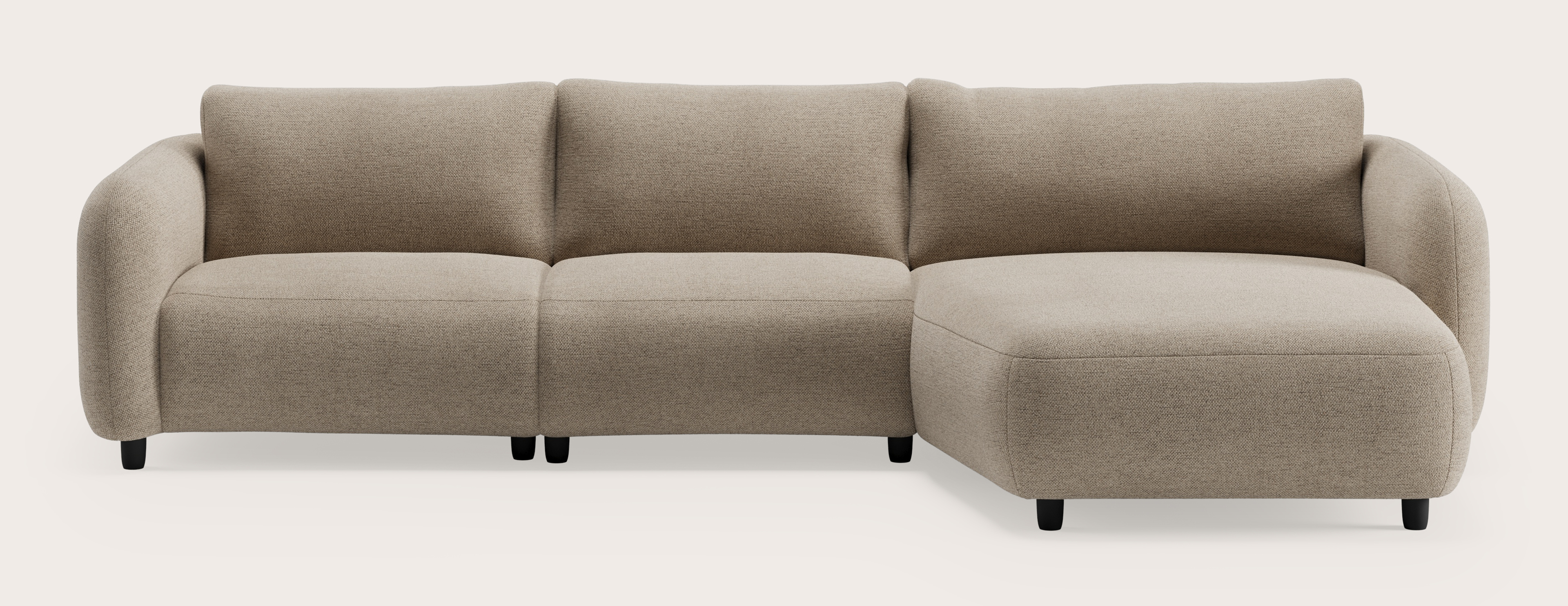 Milio elektrische canapé d'angle 4,5 places en Valino tissu Caramel