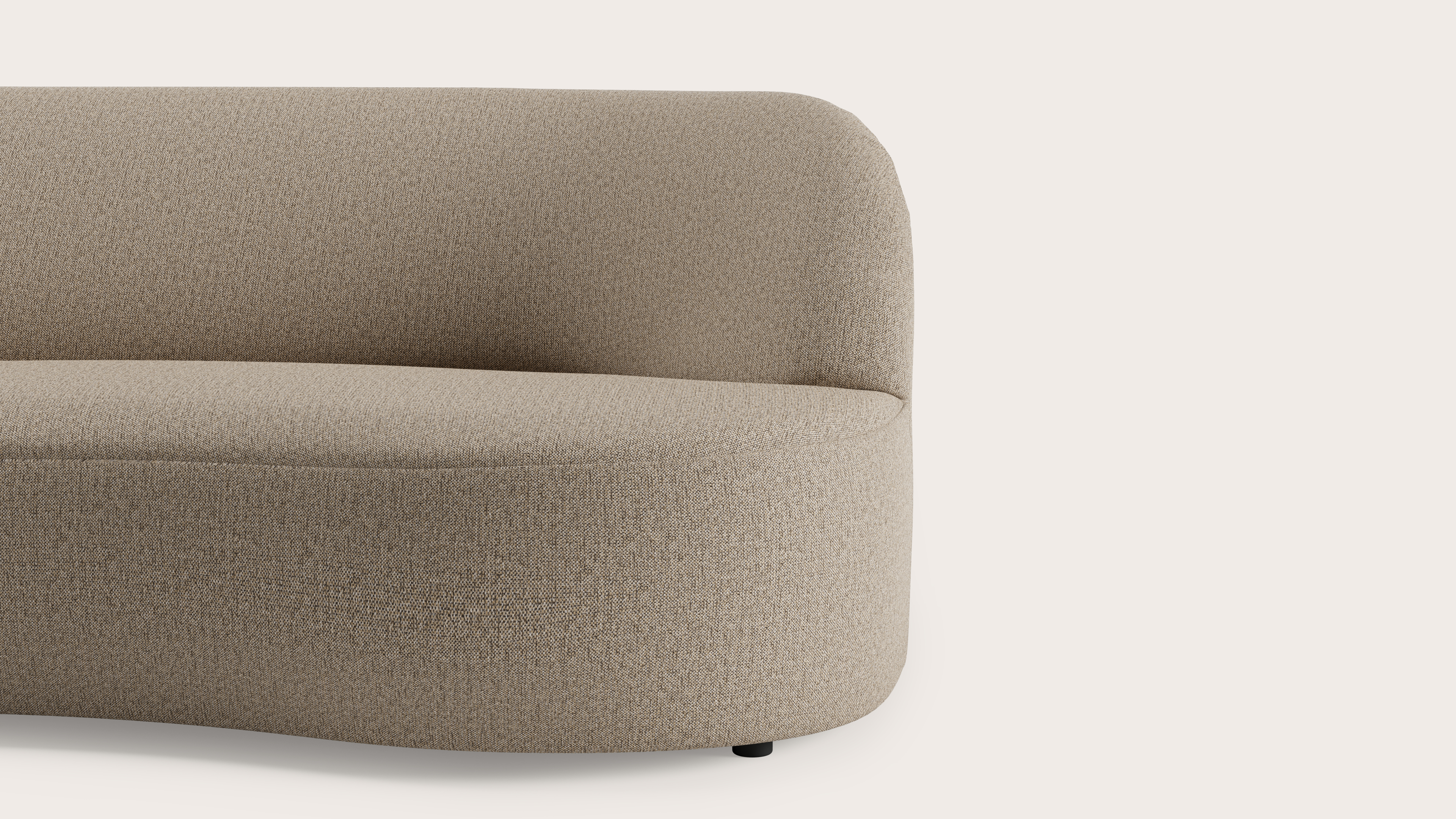 Tubo canapé 4 places en Brio tissu Sesame