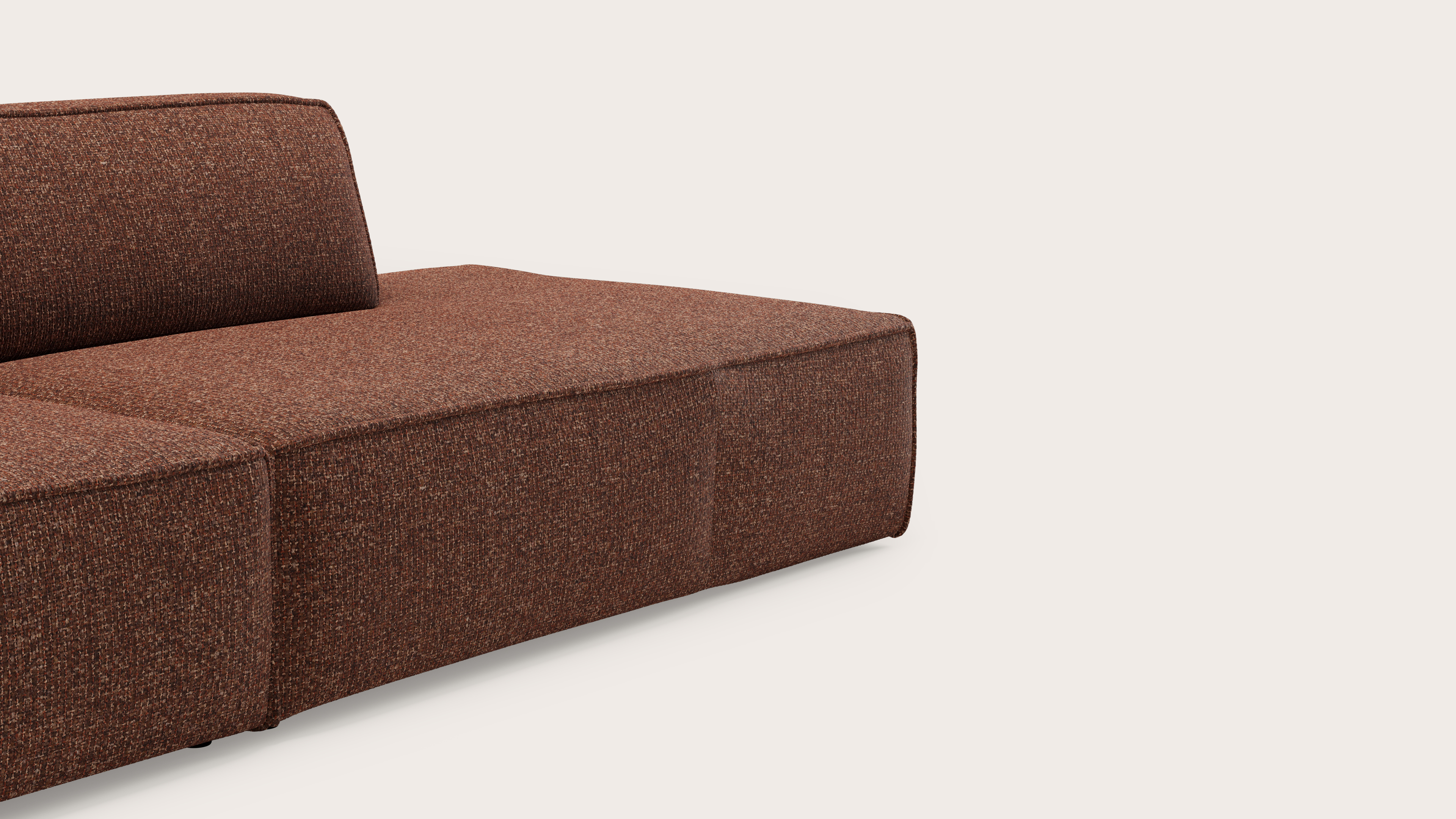 Isola canapé 3,5 places en Tessaro tissu Rust