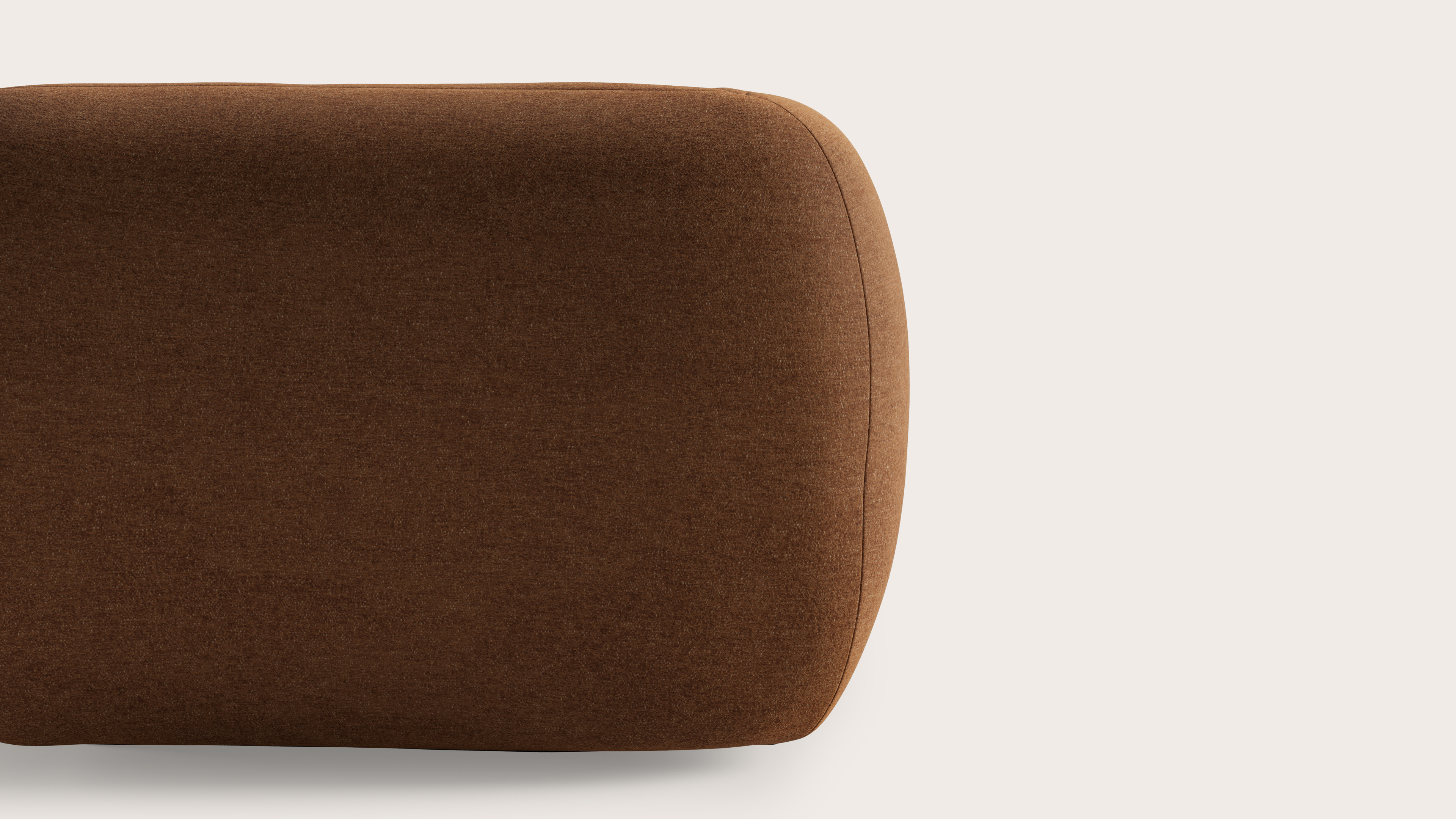 Chubbi canapé d'angle 5 places en Elviro tissu Copper