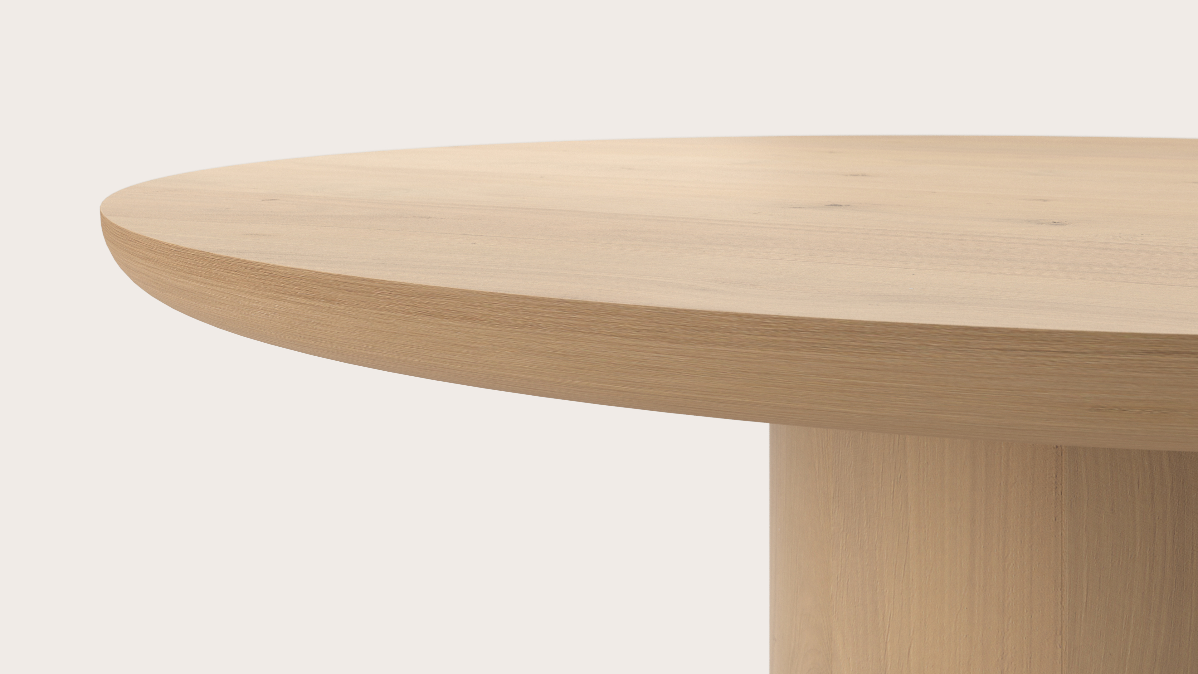 Eettafel Amato Rondo onderstel met rond Amato blad in natuurkleurige eik Ø150 x 79 cm
