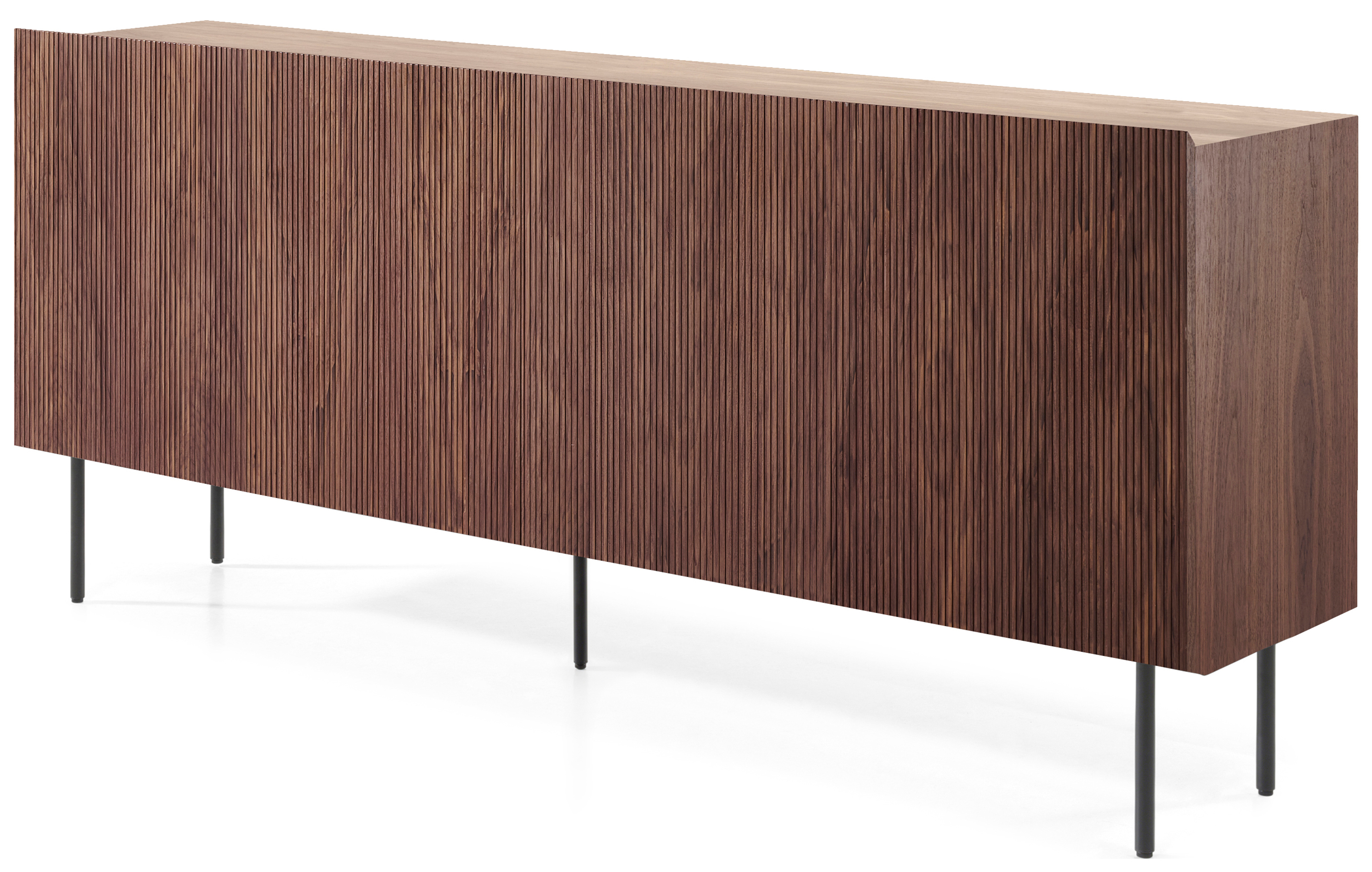 Grivolo dressoir in walnoot met ronde poten 199 x 45 cm