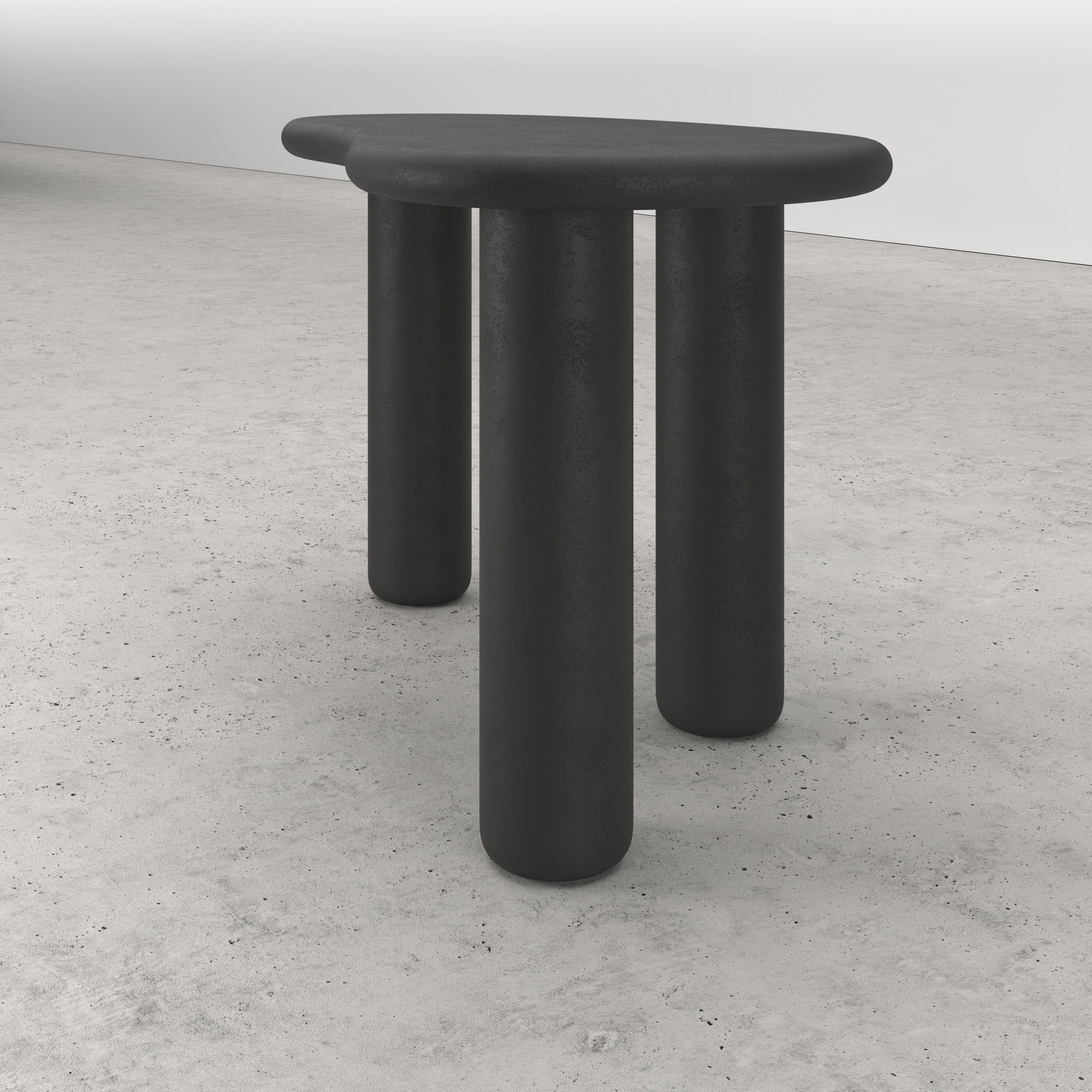 Meuble de console Artisano  forme blob en Claylime couleur Charcoal 135 x 68 x 76 cm