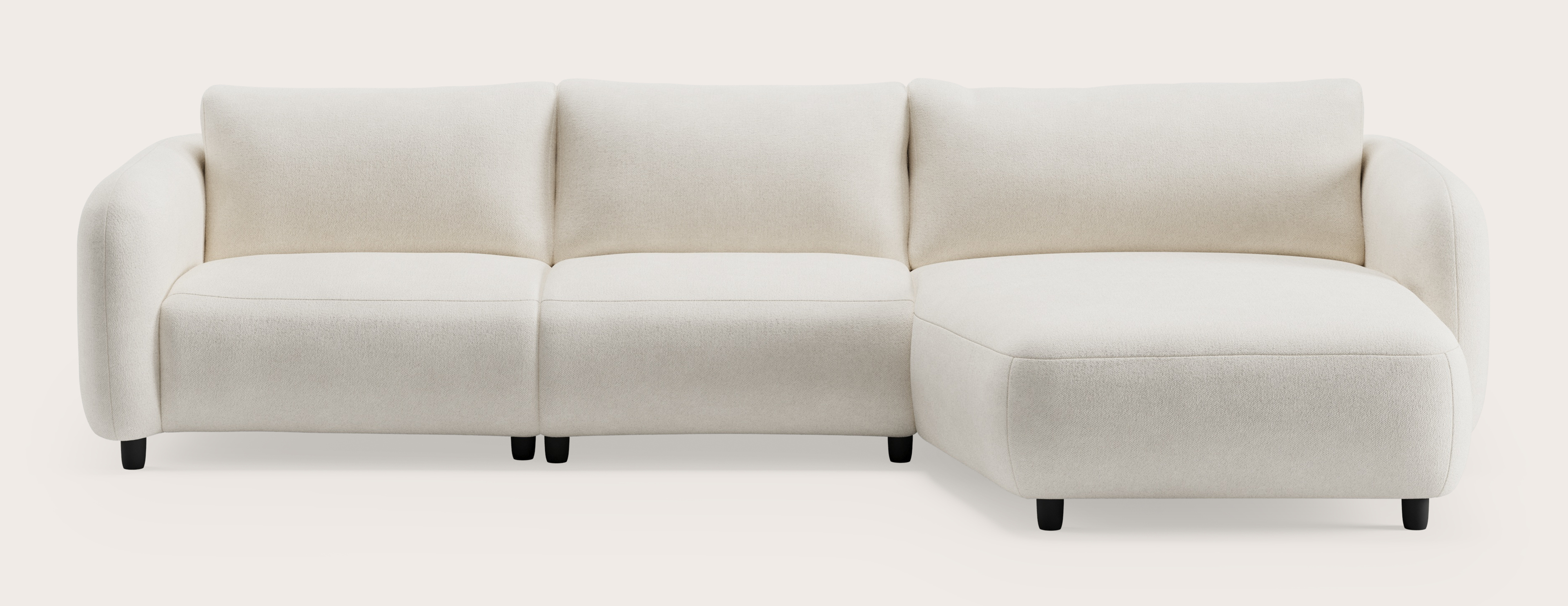 Milio elektrische canapé d'angle 4,5 places en Volti tissu Pearl