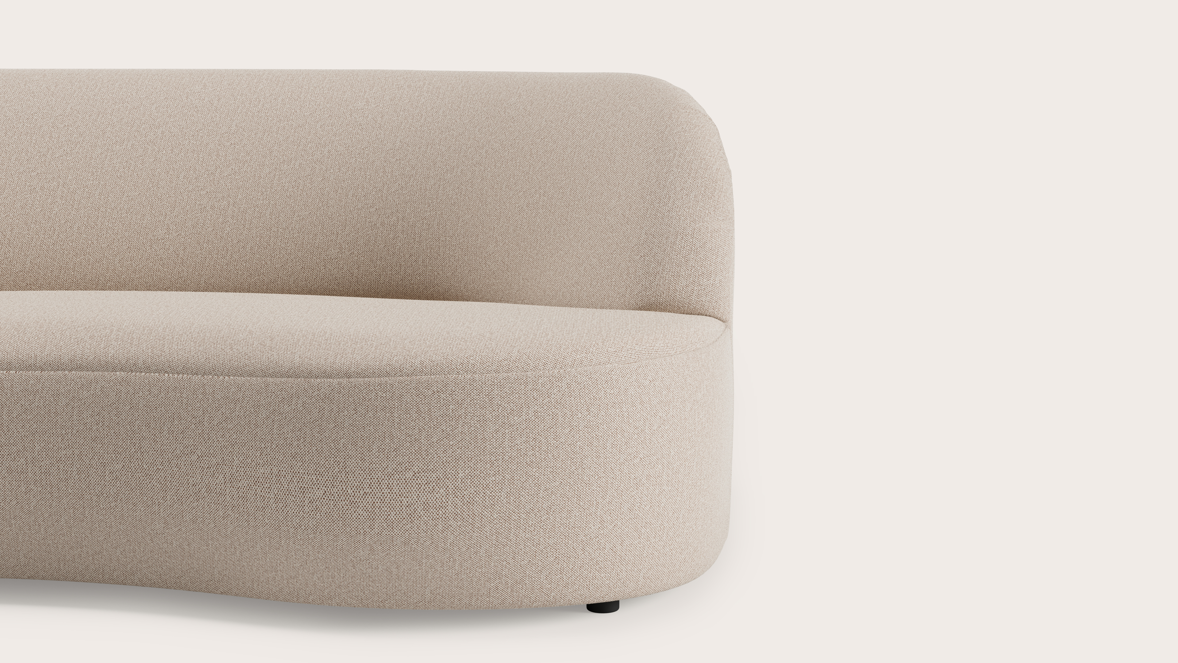 Tubo canapé d'angle 4,5 places en Brio tissu Beige
