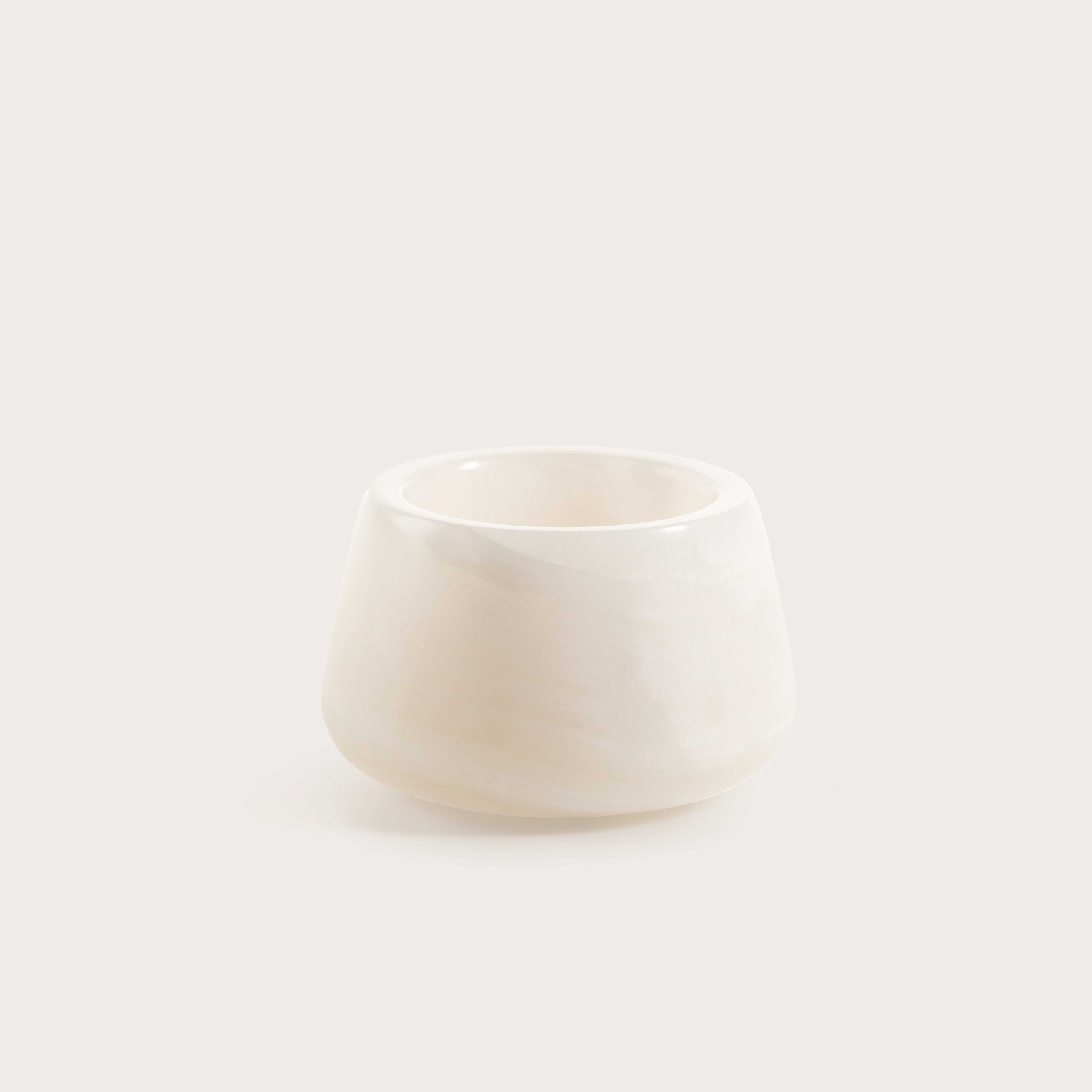 Bowery theelichthouder onyx White Ø10xH6cm