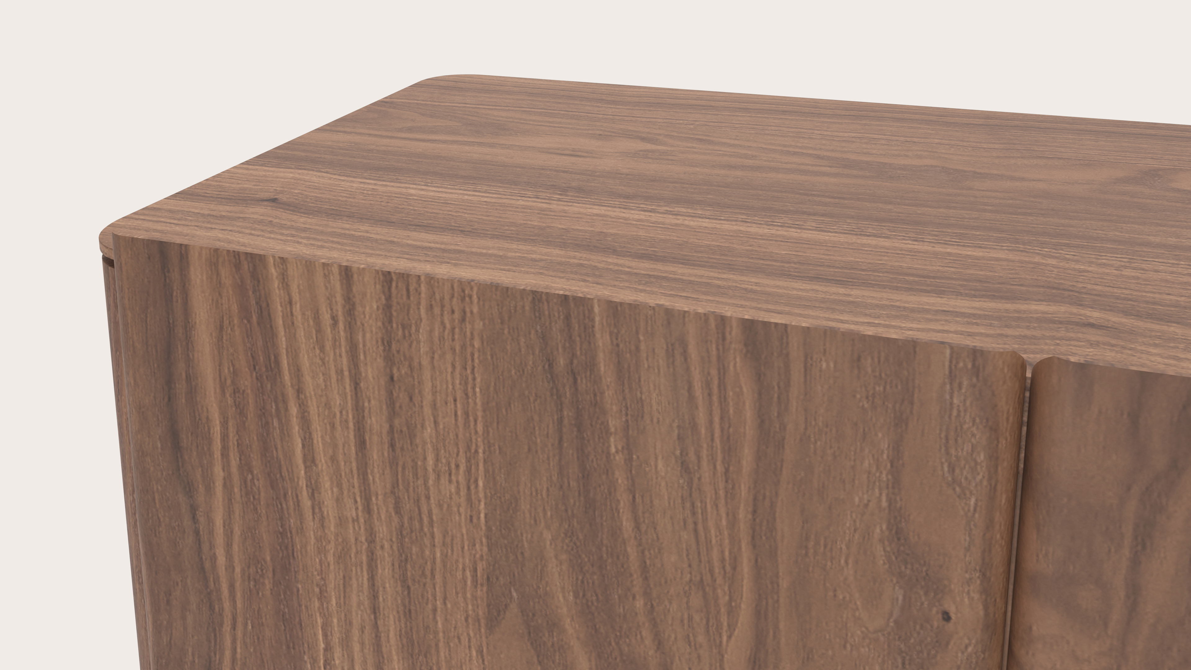 Belloni dressoir in walnoot met ronde houten poten 180x47x62cm