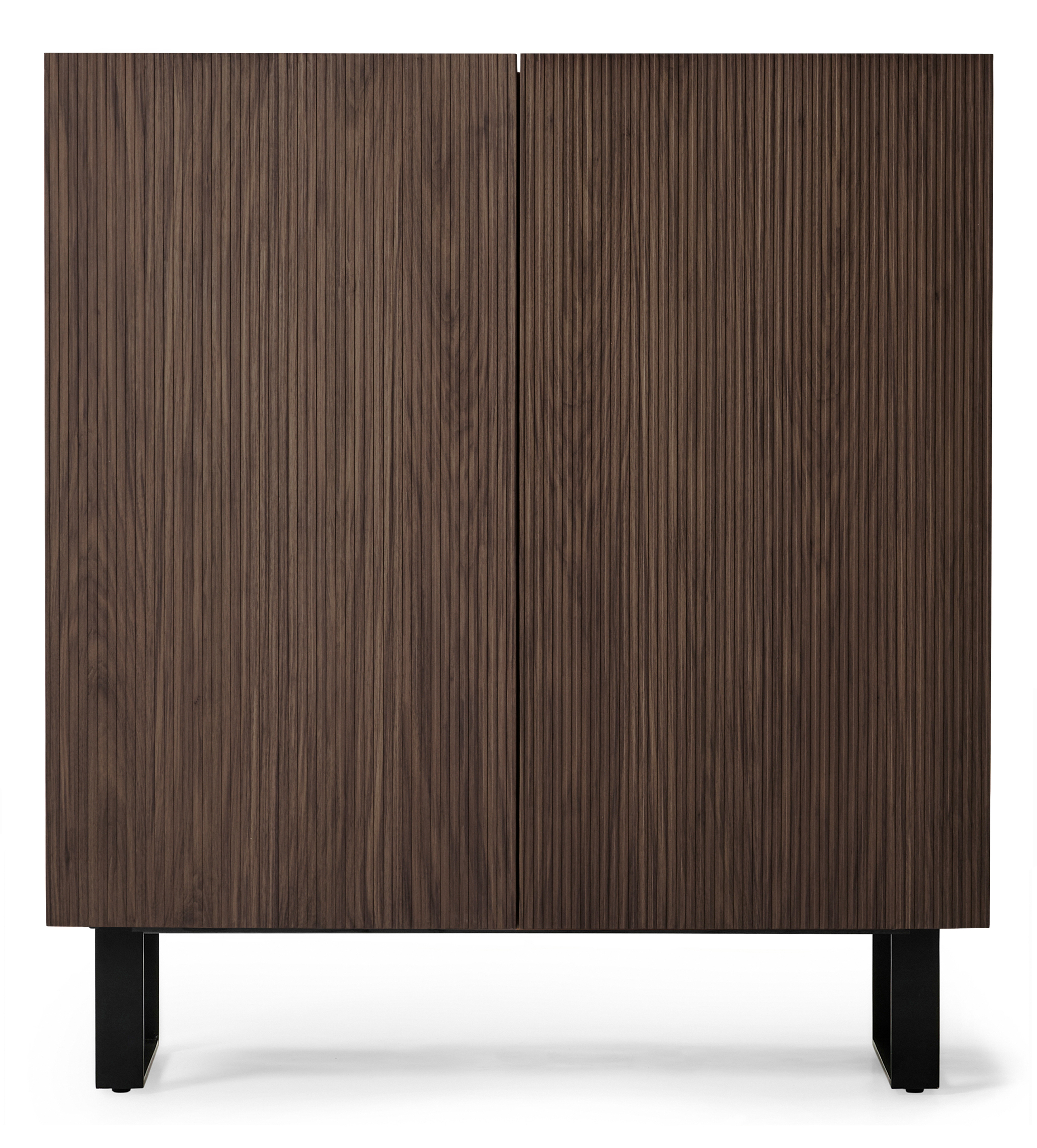 Buffet haut Grivolo en chêne fumé avec pieds en forme U 99 x 45 cm