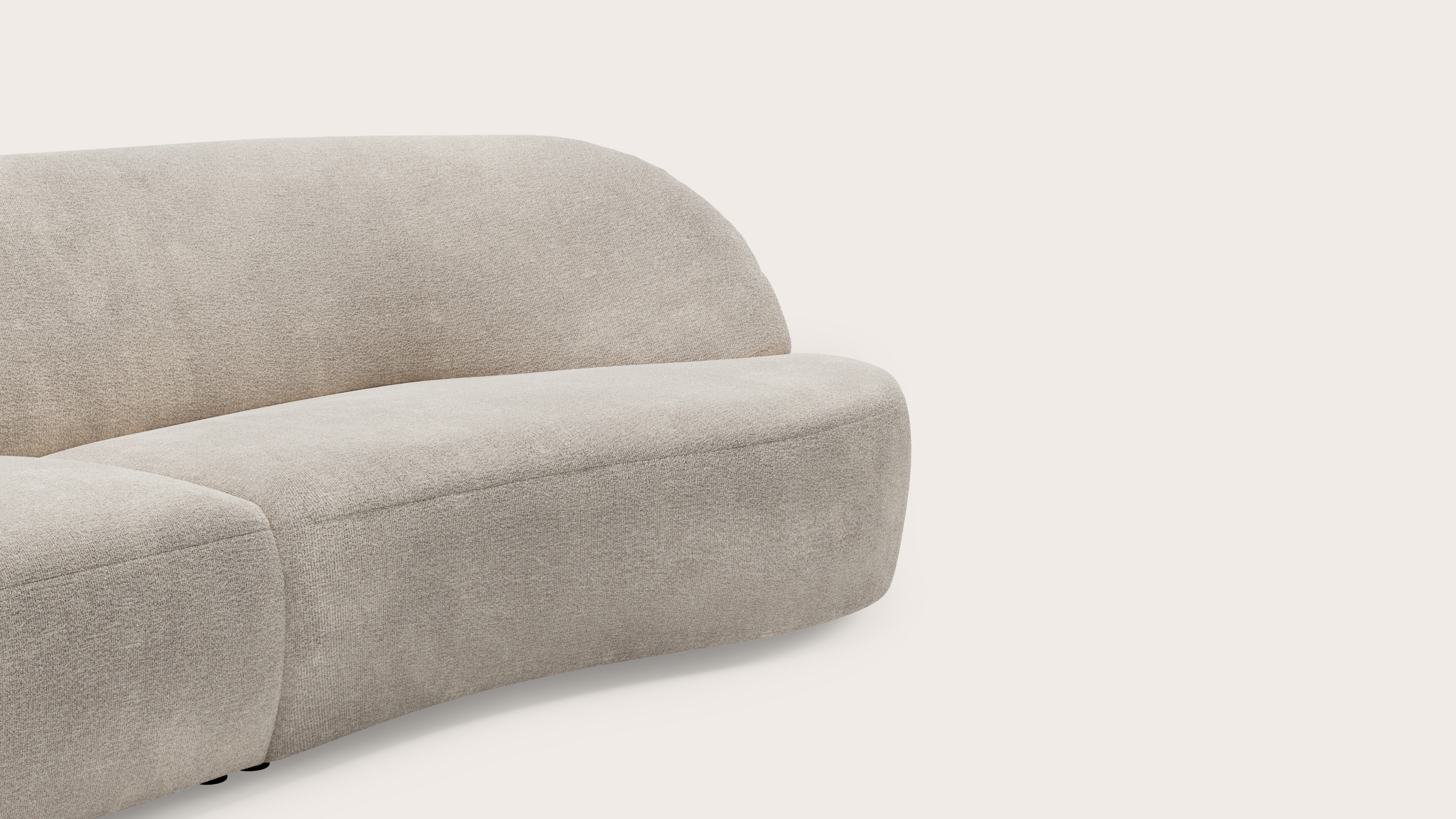 Tubo zetel 4-zit in Nova stof Almond